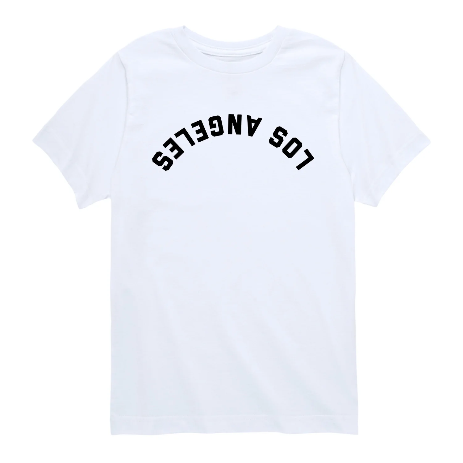 Instant Message - Los Angeles Black Upside Down - Youth Boys Short Sleeve Graphic T-Shirt - Image 10