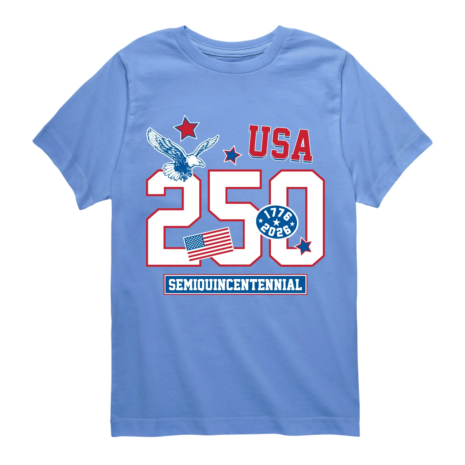 Instant Message - 250 USA Patches - Youth Boys Short Sleeve Graphic T-Shirt - Image 4
