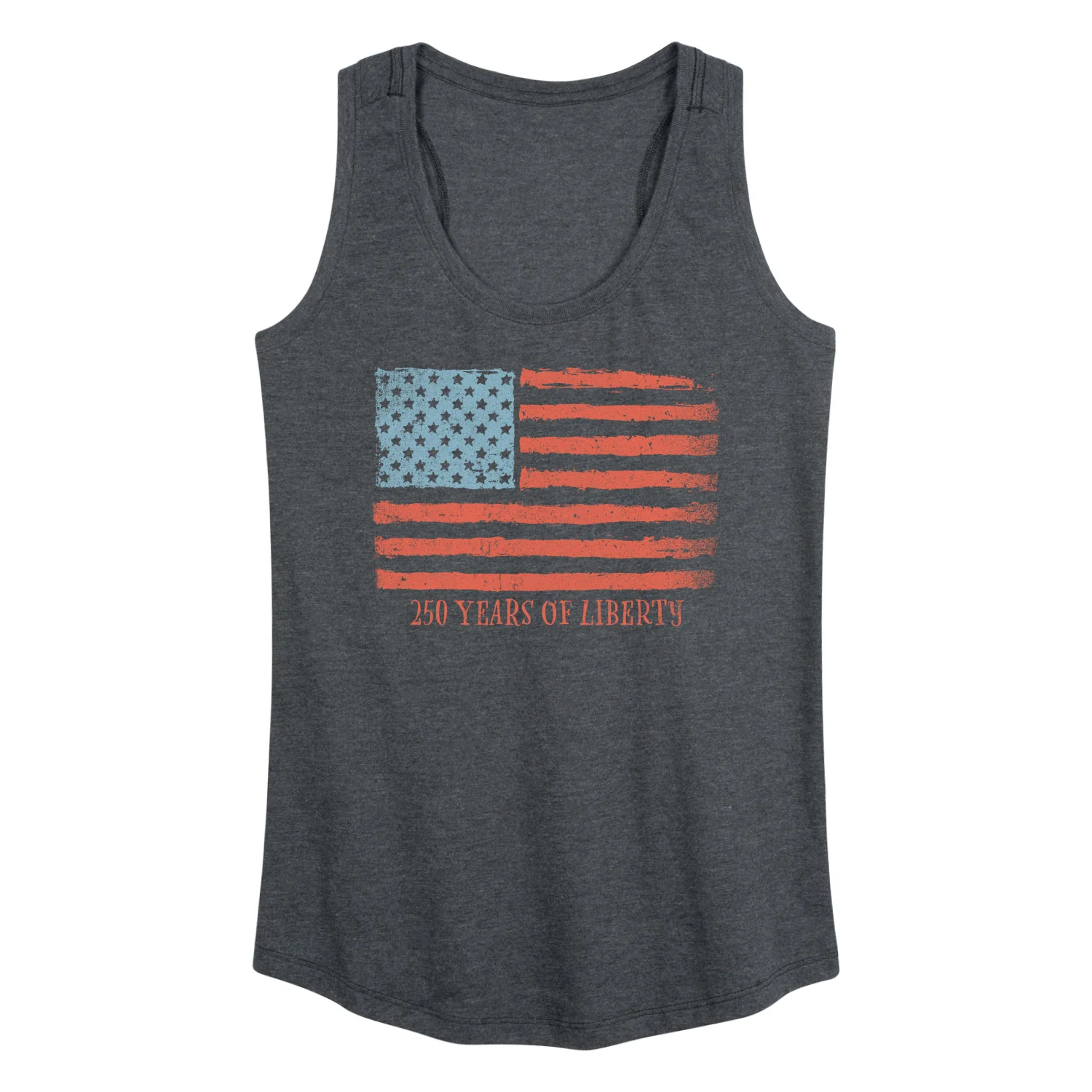 Instant Message - 250 Years of Liberty Flag - Women's Racerback Graphic Tank - Image 2