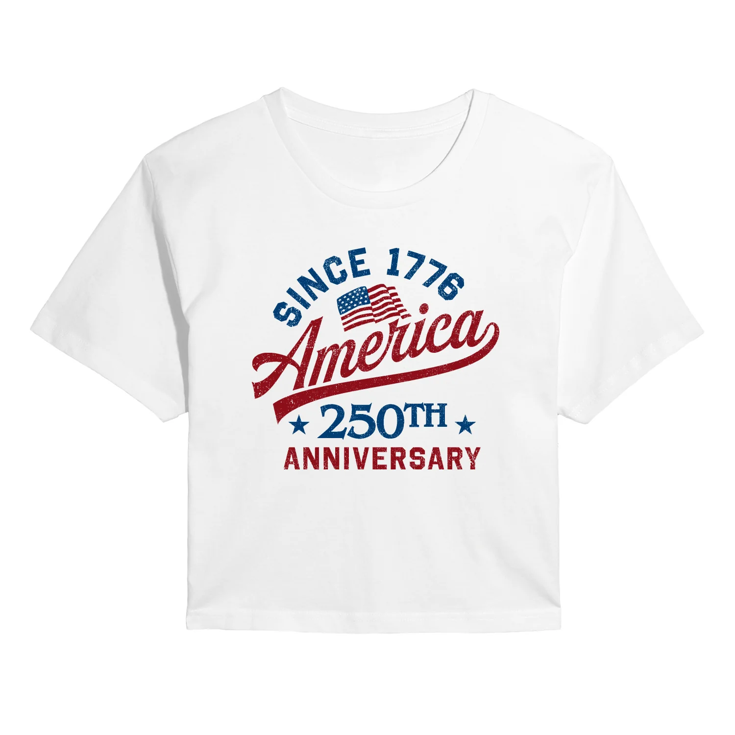 Instant Message - America 250 - Juniors Cropped Graphic T-Shirt