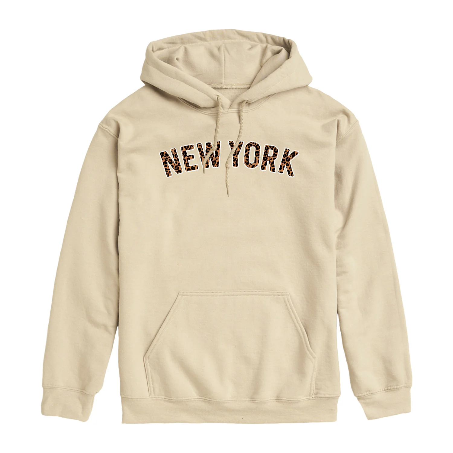 Instant Message - Leopard Print New York - Men's Fleece Hoodie Sweatshirt - Image 4