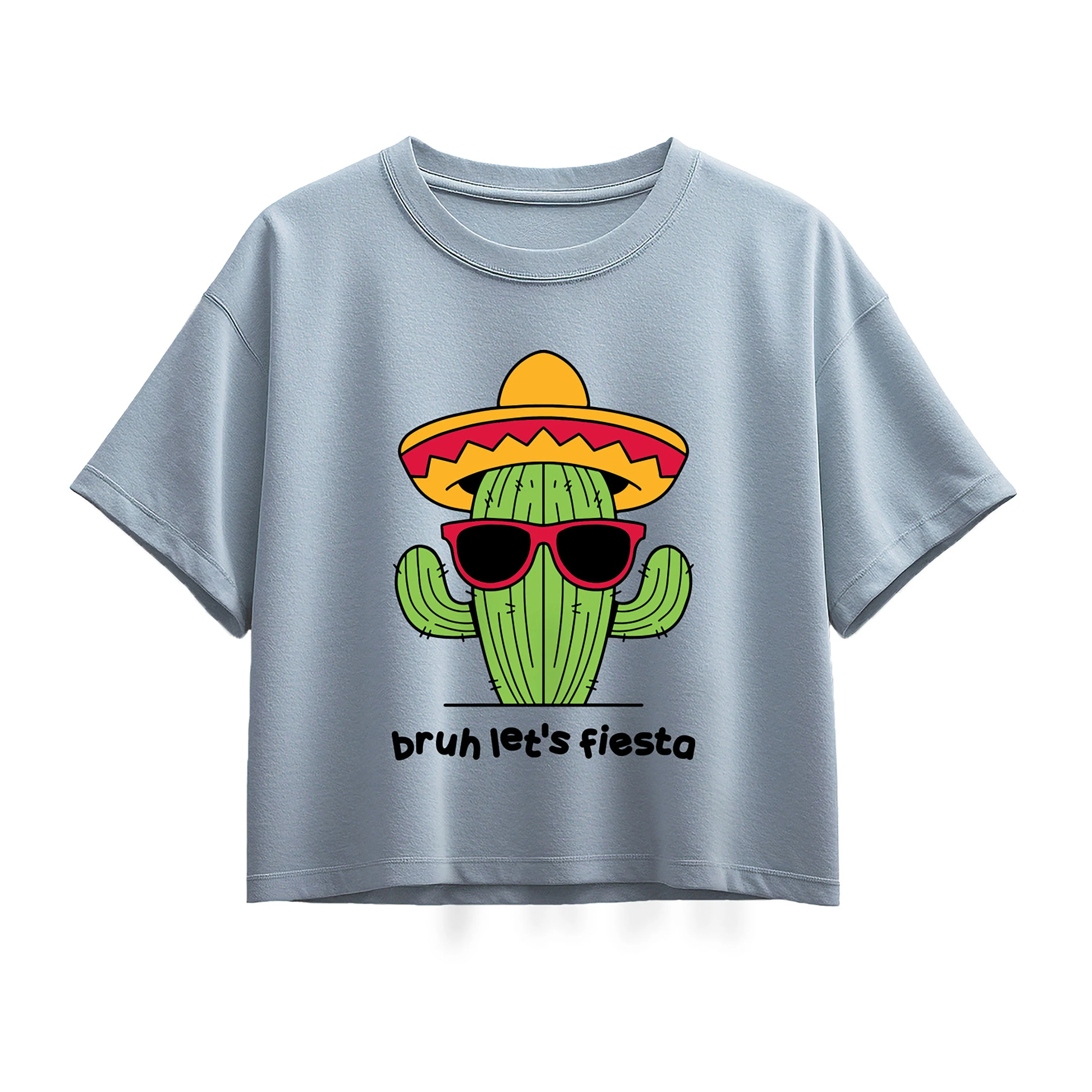 Instant Message - Bruh Let's Fiesta - Youth Girls Boxy T-Shirt - Image 2