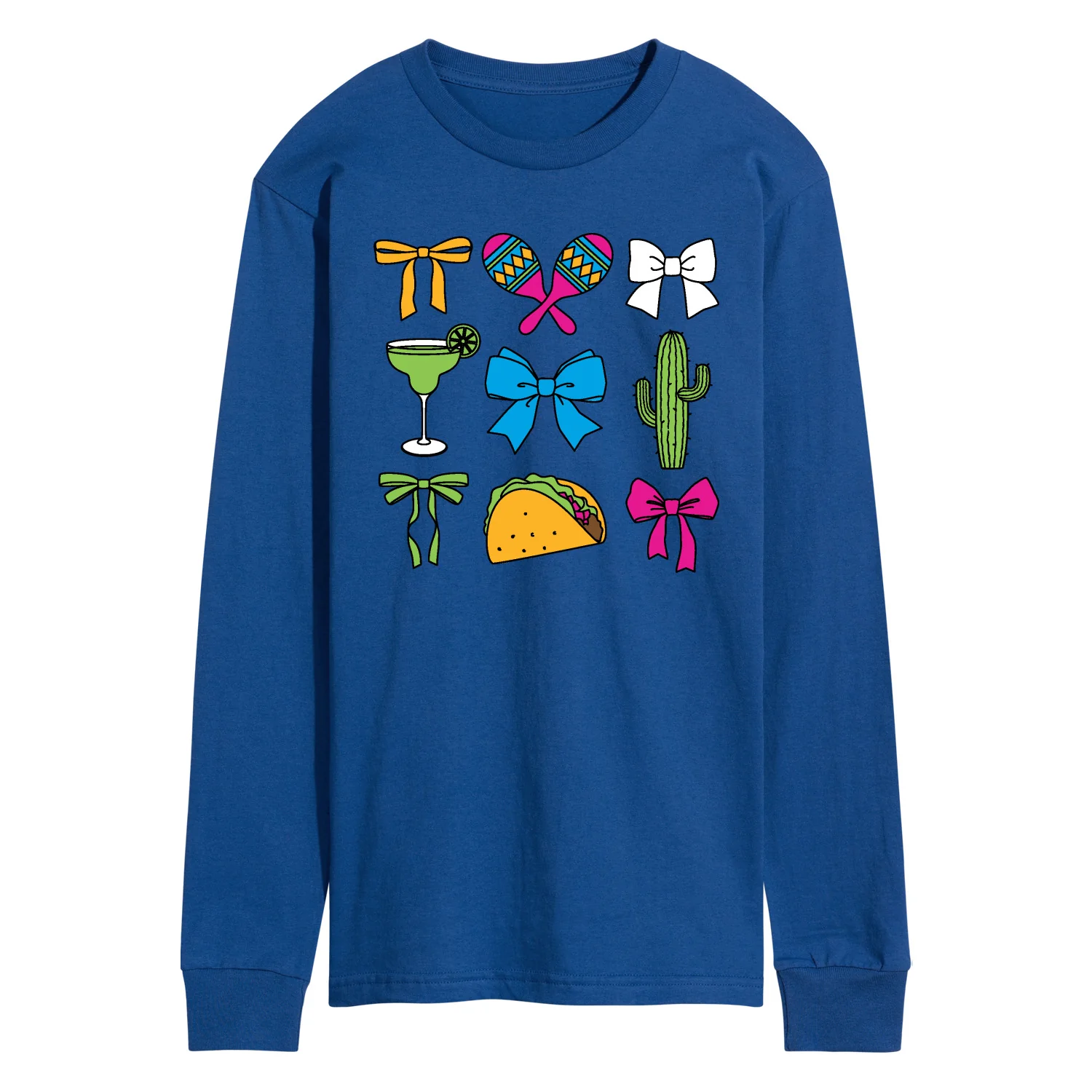 Instant Message - Cinco De Mayo Bows - Men's Long Sleeve Graphic T-Shirt