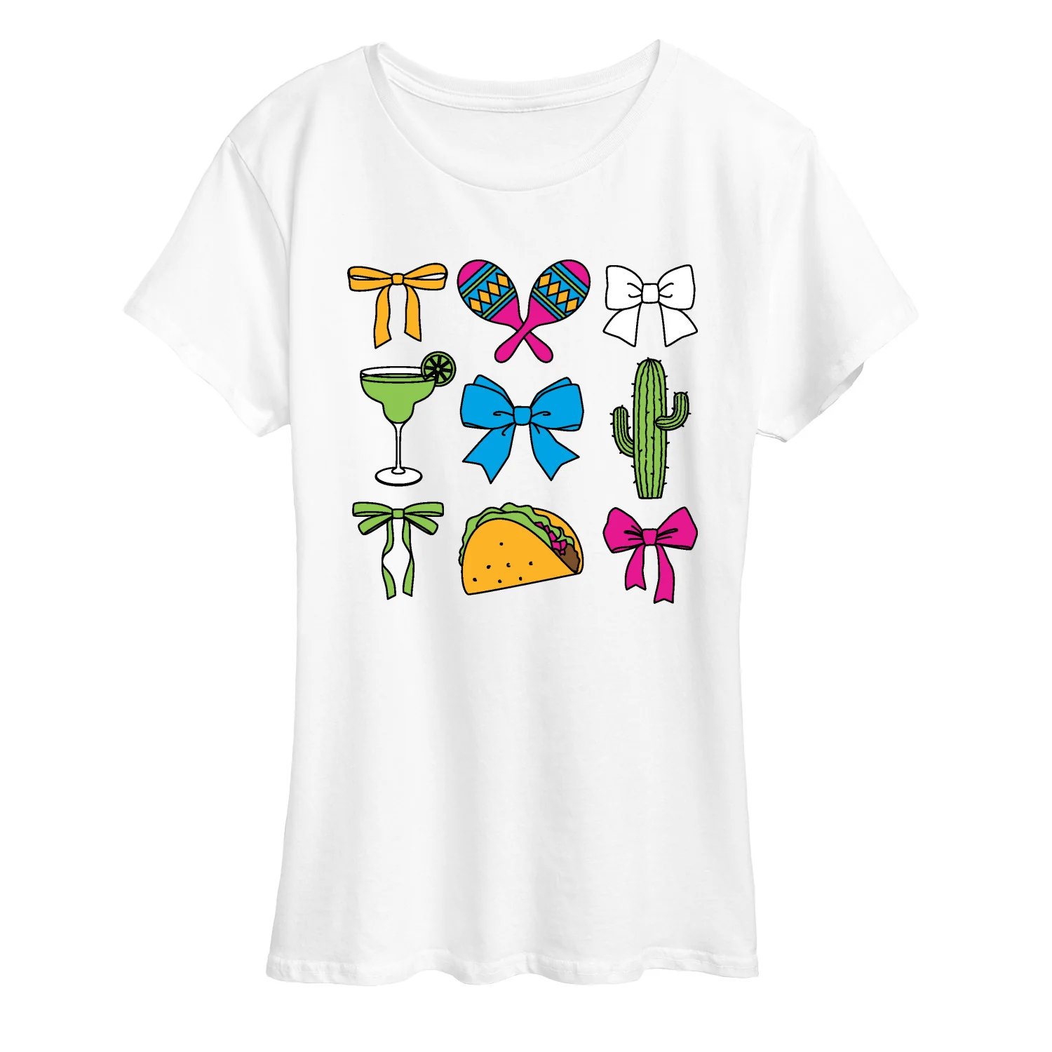 Instant Message - Cinco De Mayo Bows - Women's Short Sleeve Graphic T-Shirt