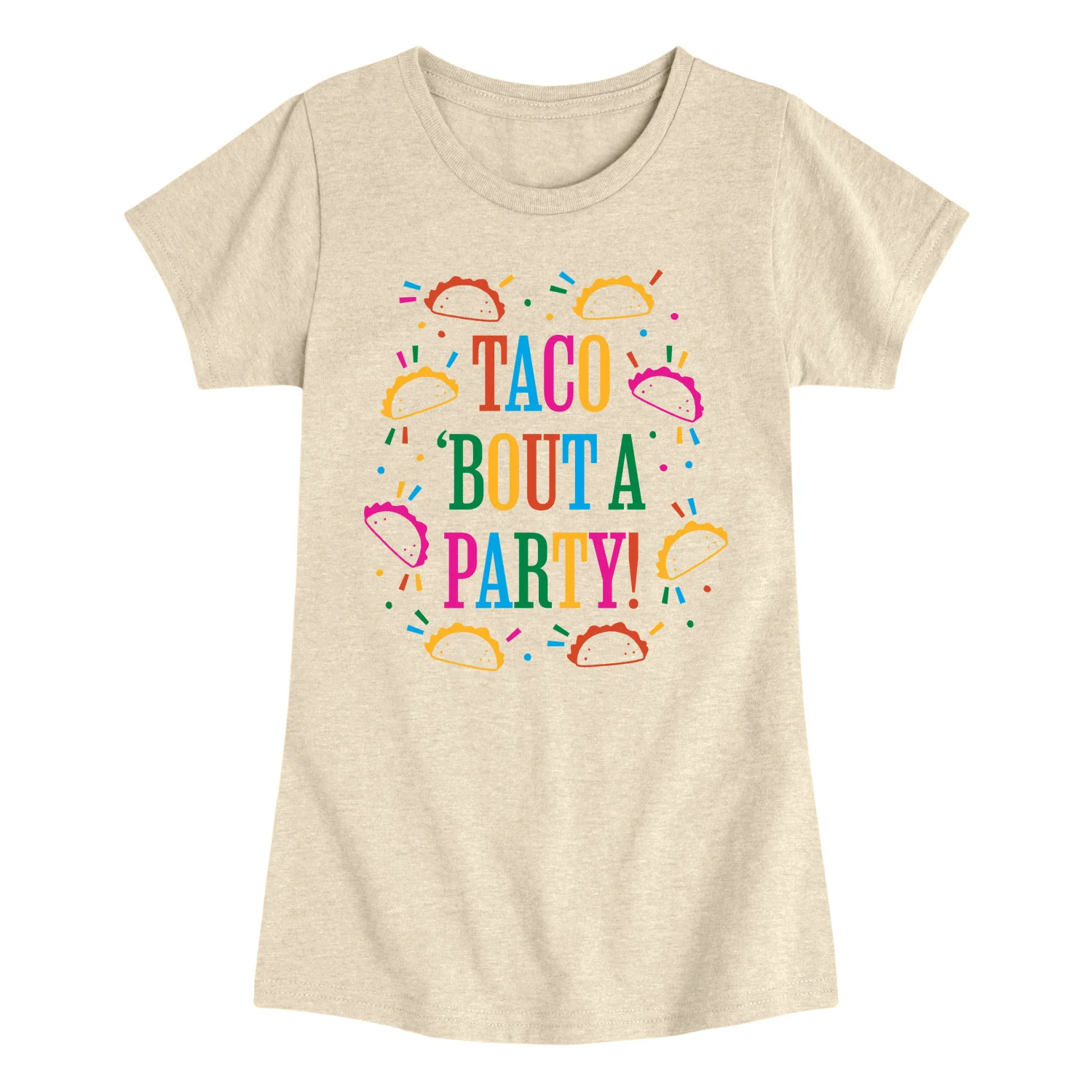 Instant Message - Taco Party - Youth Girls Fitted Short Sleeve T-Shirt