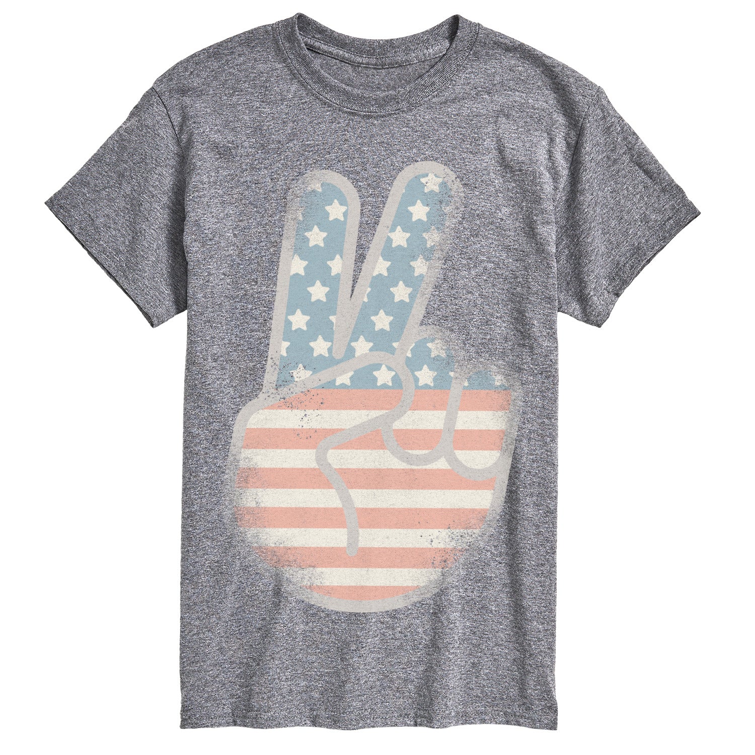 Instant Message - Flag Peace Sign - Men's Short Sleeve Graphic T-Shirt - Image 2