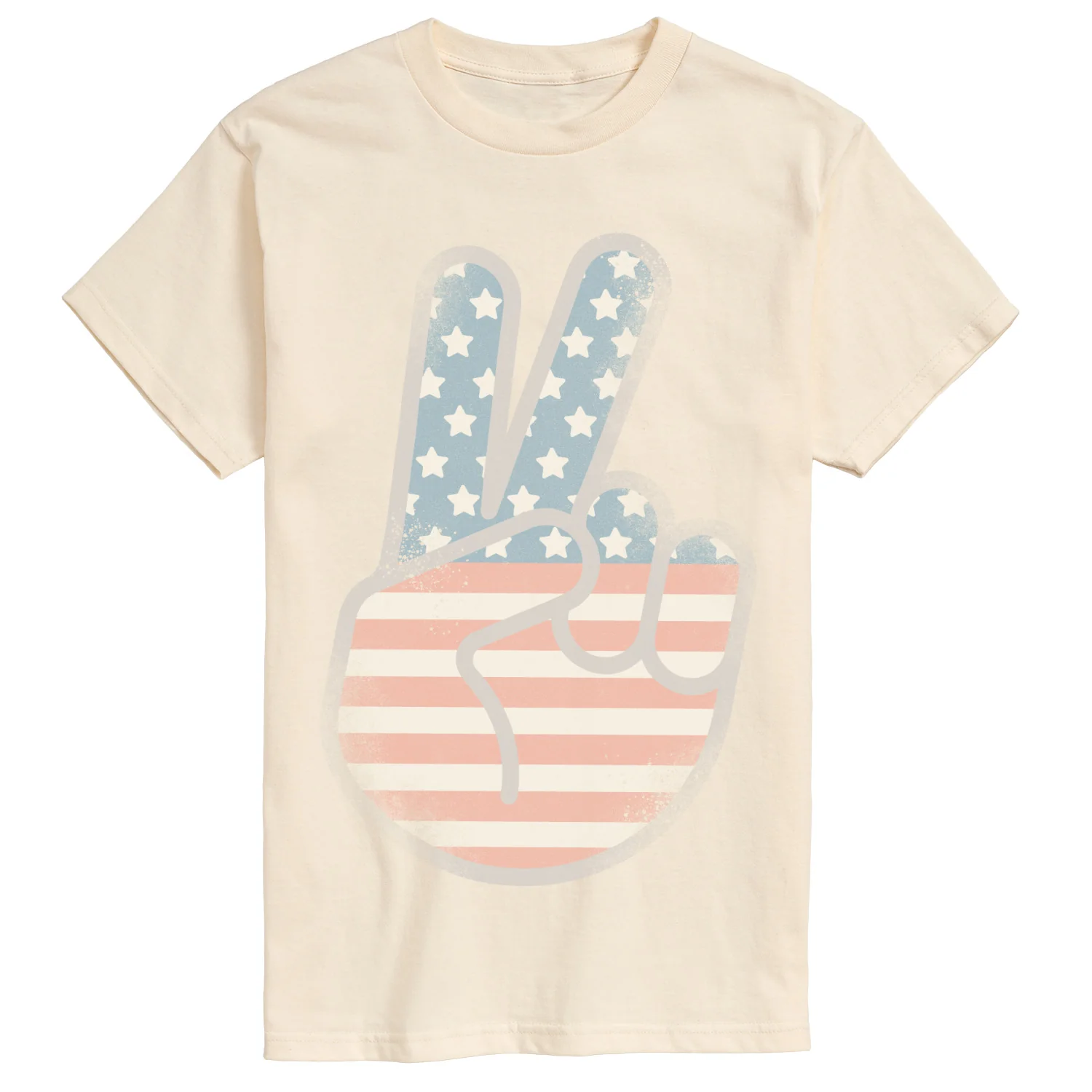 Instant Message - Flag Peace Sign - Men's Short Sleeve Graphic T-Shirt - Image 3
