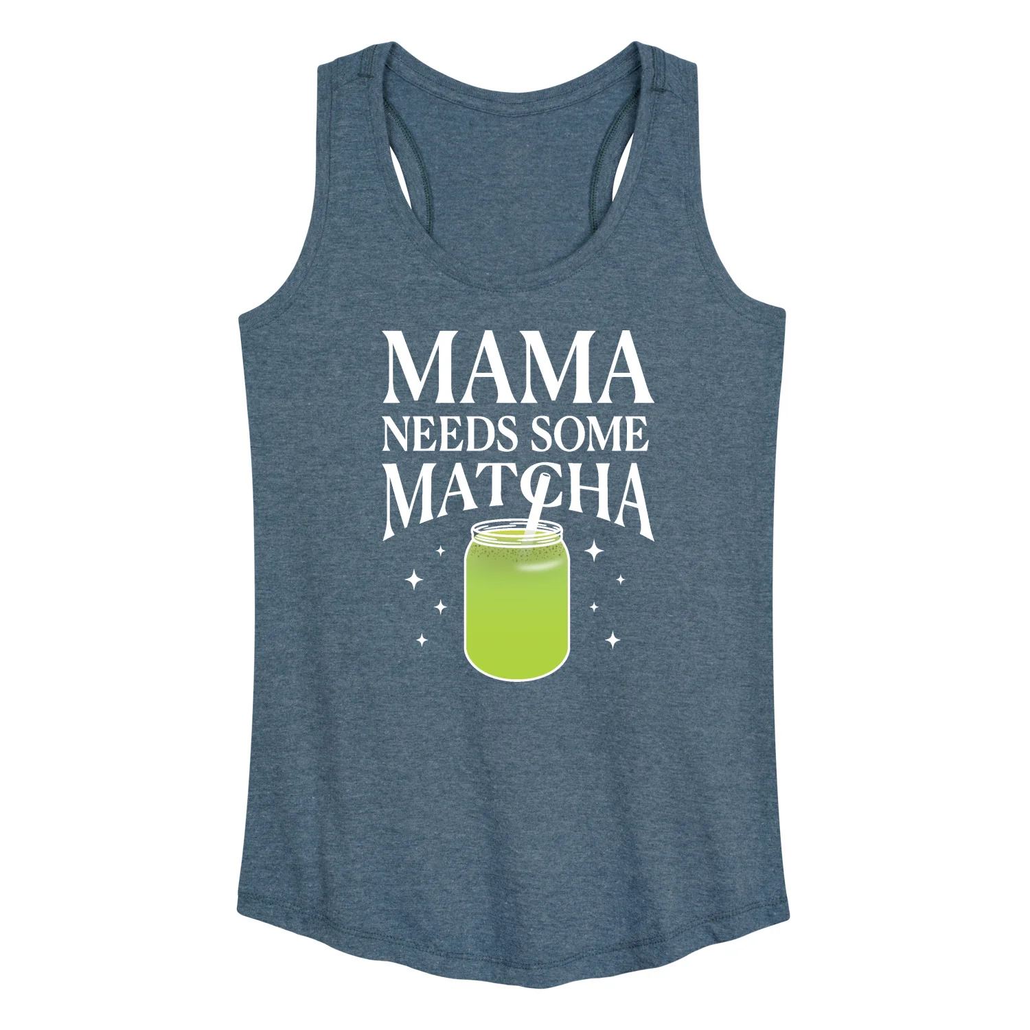 Instant Message - Mama Needs Matcha - Women's Racerback Graphic Tank - Image 2