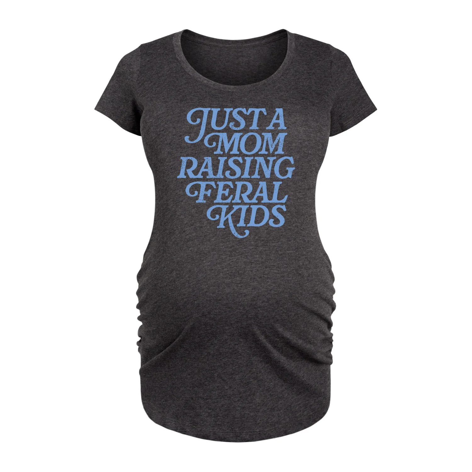 Instant Message - Mom Raising Feral Kids - Women's Maternity Scoop Neck Graphic T-Shirt - Image 3