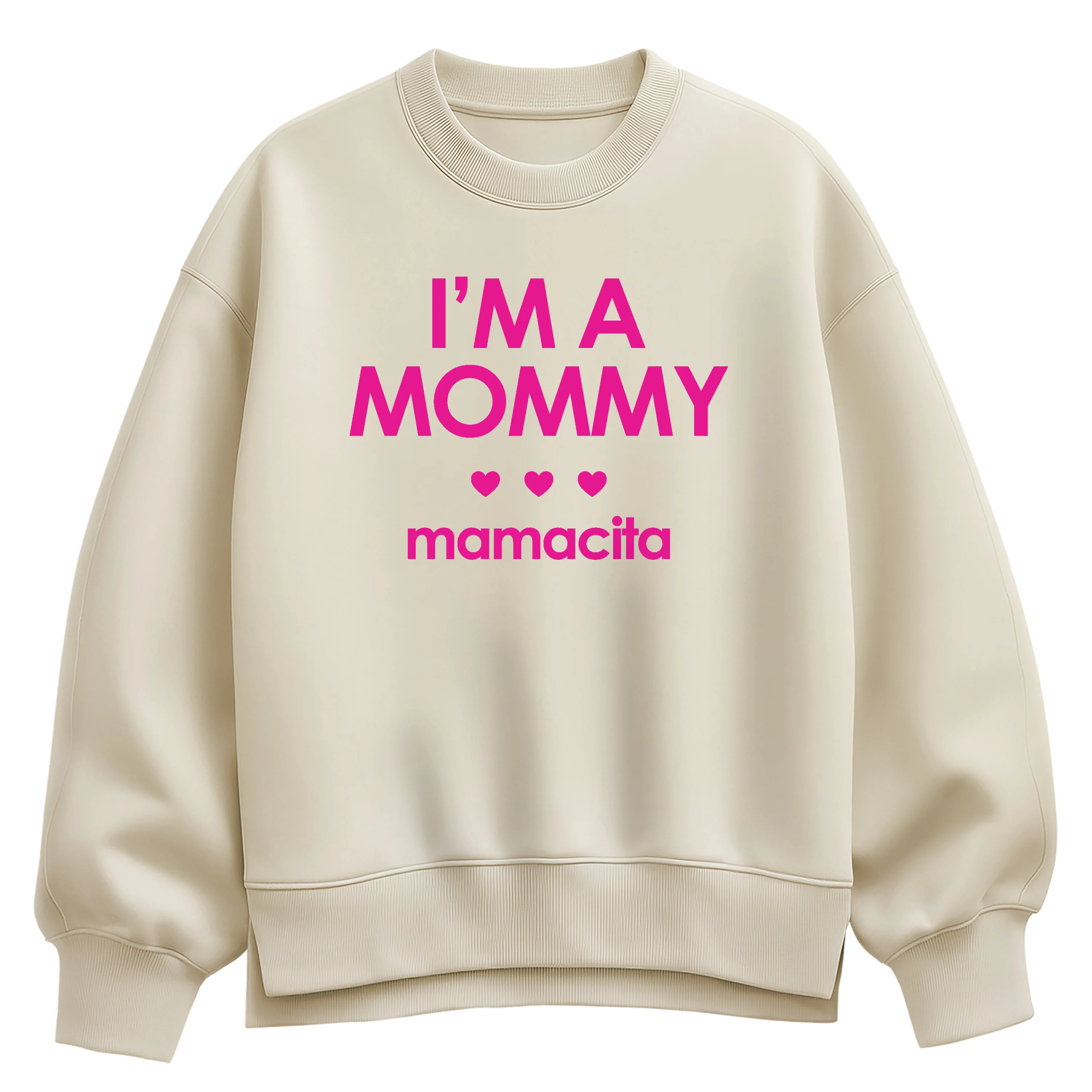 Instant Message - Mommy Mamacita - Women's Oversized Fleece Crew Sweatshirt - Image 3