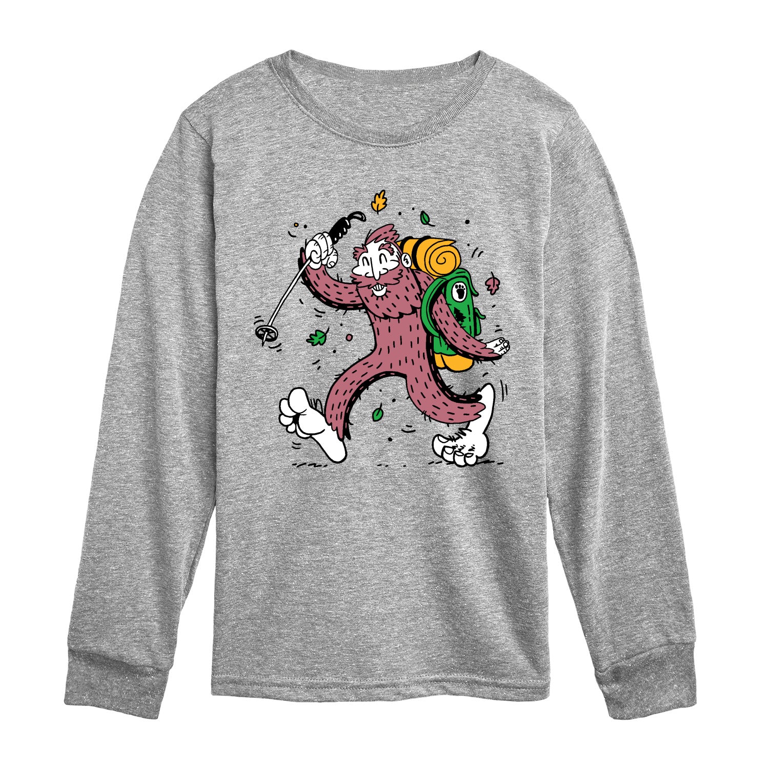 Instant Message - Sasquatch Hike - Youth Long Sleeve Graphic T-Shirt