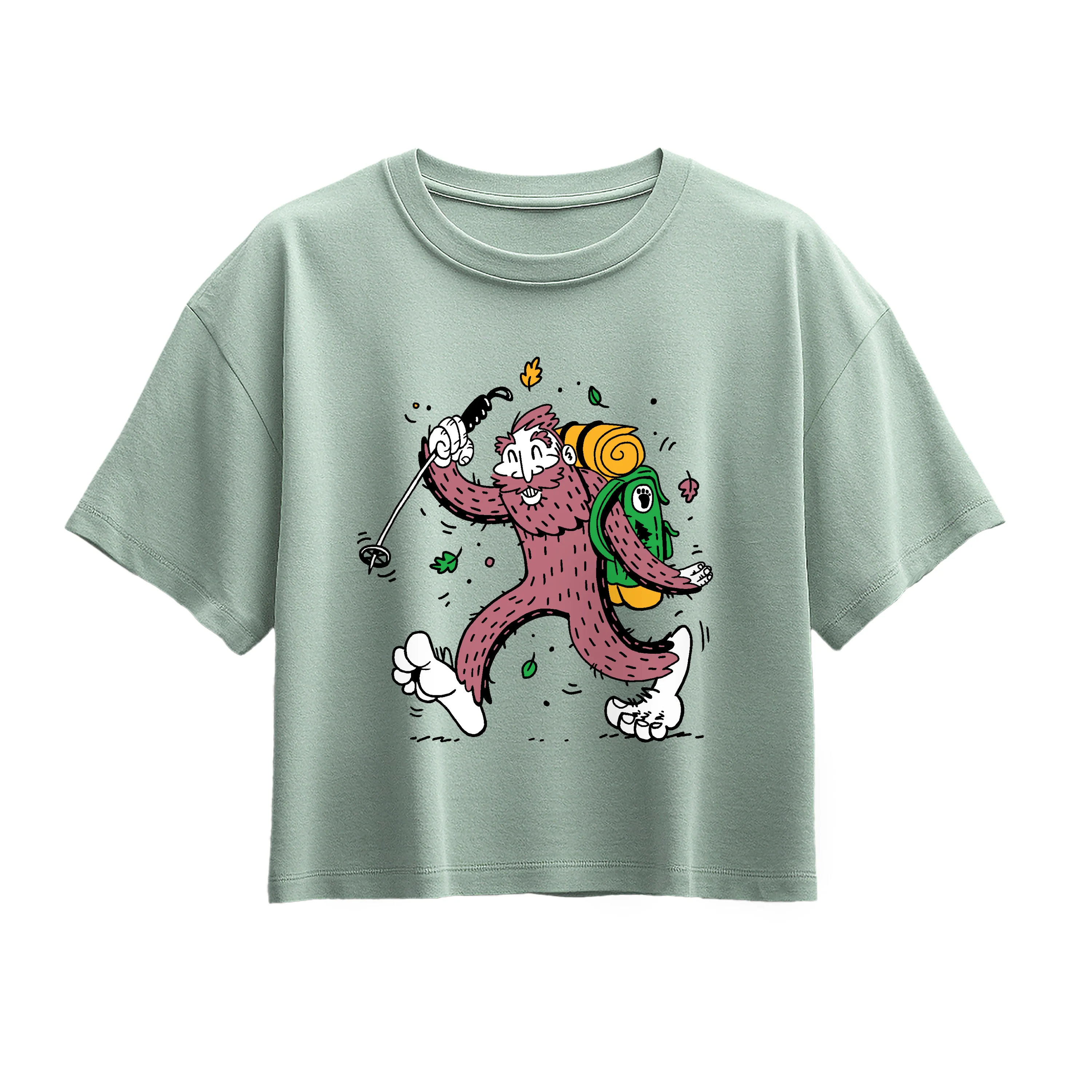 Instant Message - Sasquatch Hike - Youth Girl Short Sleeve Boxy Tee - Image 3