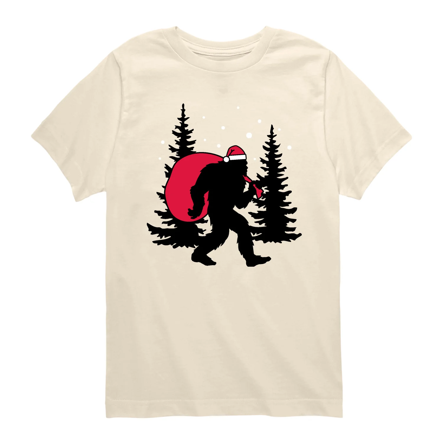 Instant Message - Sasquatch Santa - Youth Short Sleeve Graphic T-shirt - Image 3