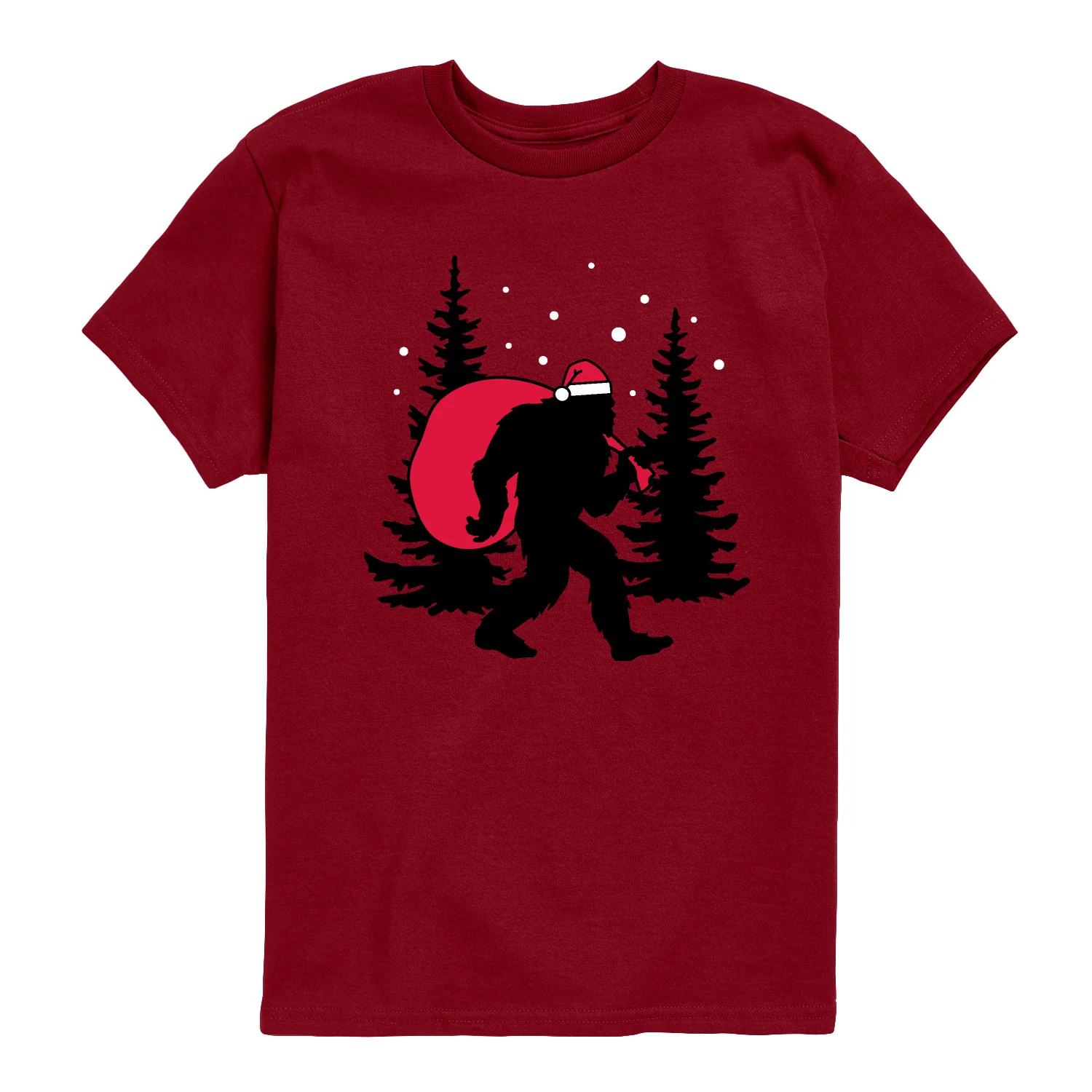 Instant Message - Sasquatch Santa - Youth Short Sleeve Graphic T-shirt - Image 4