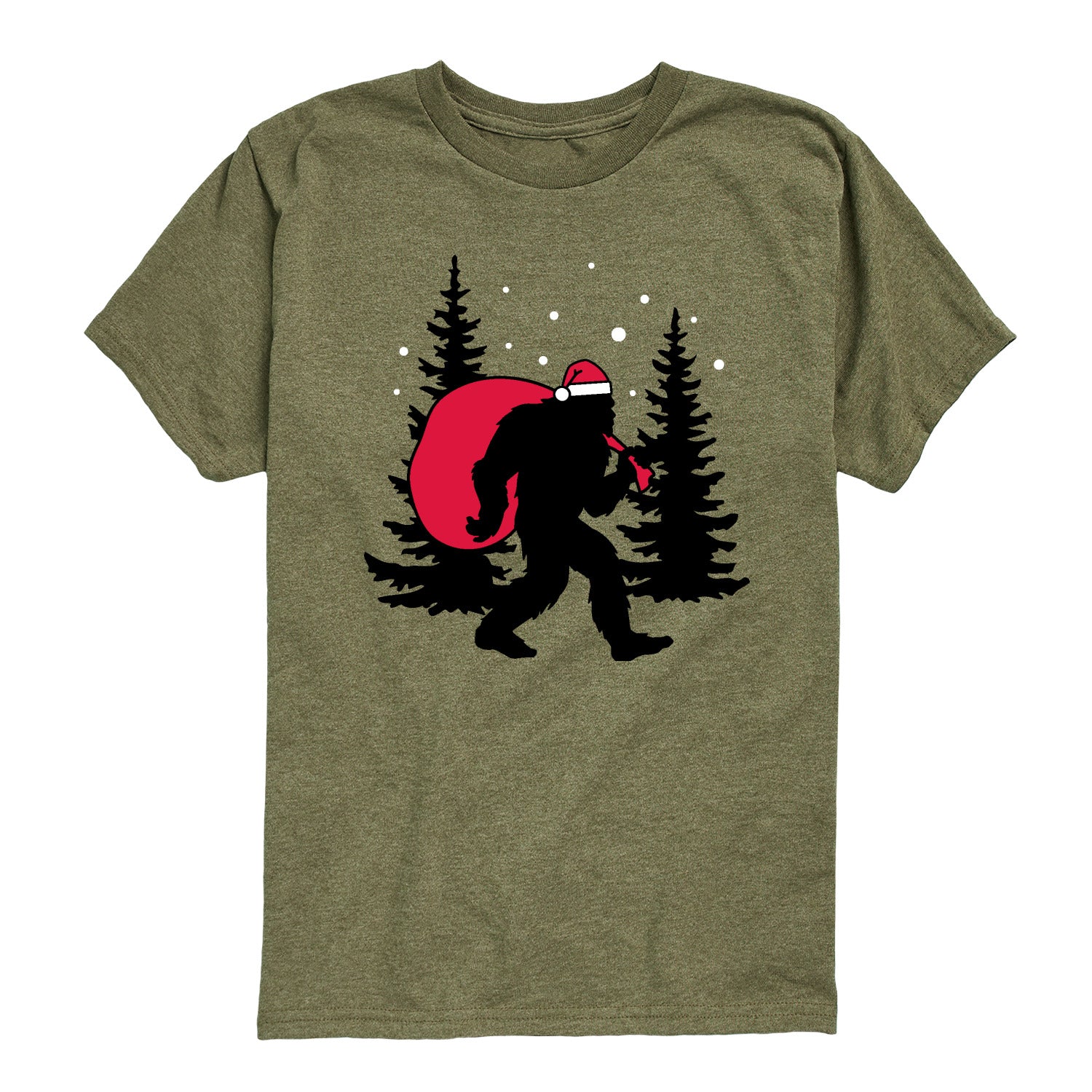 Instant Message - Sasquatch Santa - Youth Short Sleeve Graphic T-shirt - Image 6