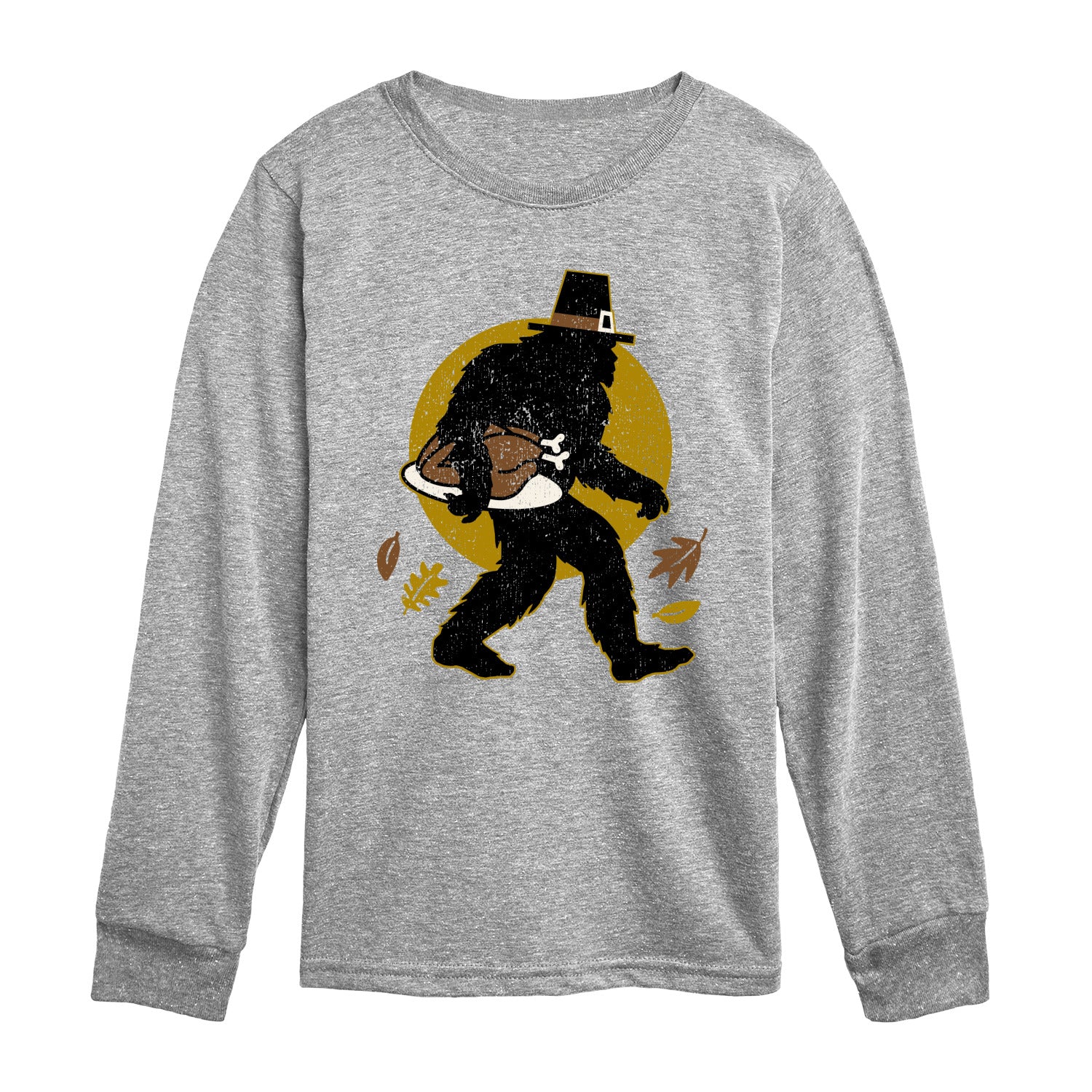 Instant Message - Sasquatch Turkey - Youth Long Sleeve Graphic T-Shirt