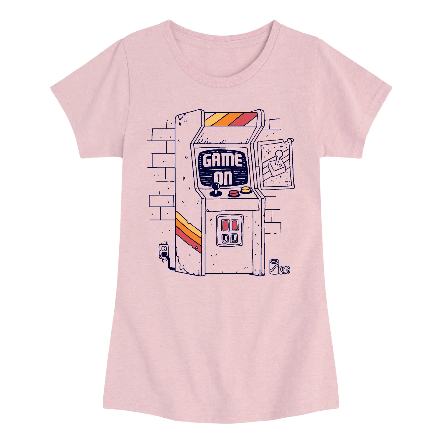 Instant Message - Arcade Scene - Youth Girls Short Sleeve T-shirt - Image 3