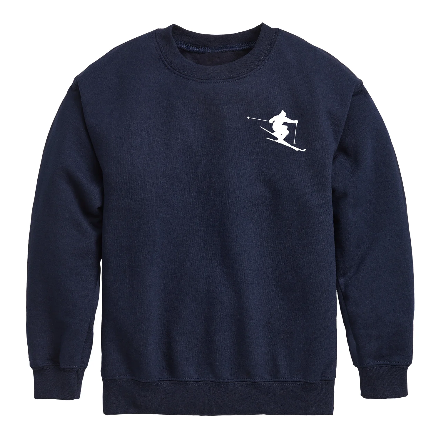 Instant Message - Home Skiing - Youth Crew Fleece Sweatshirt - Image 4