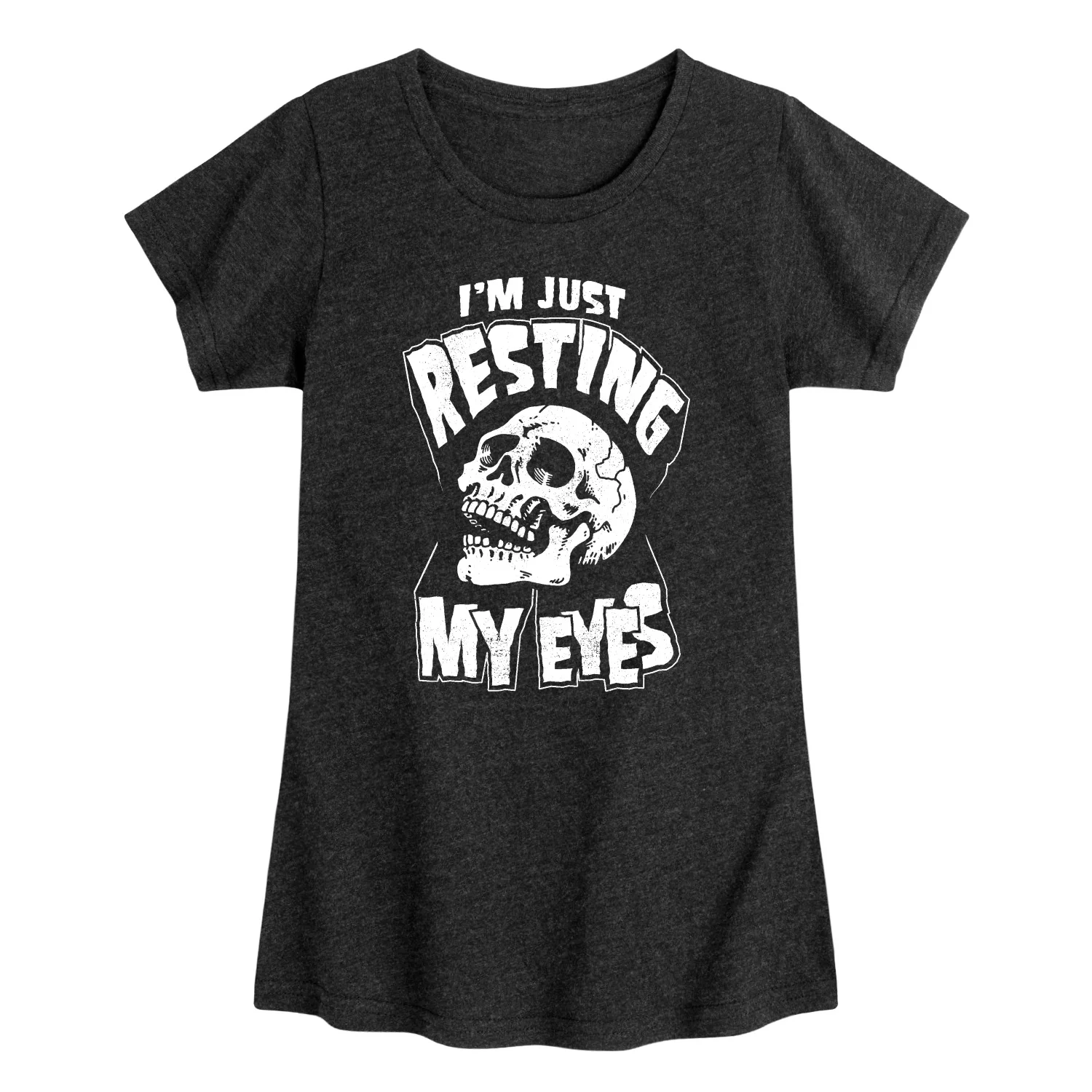 Instant Message - Resting My Eyes - Youth Girls Short Sleeve T-Shirt