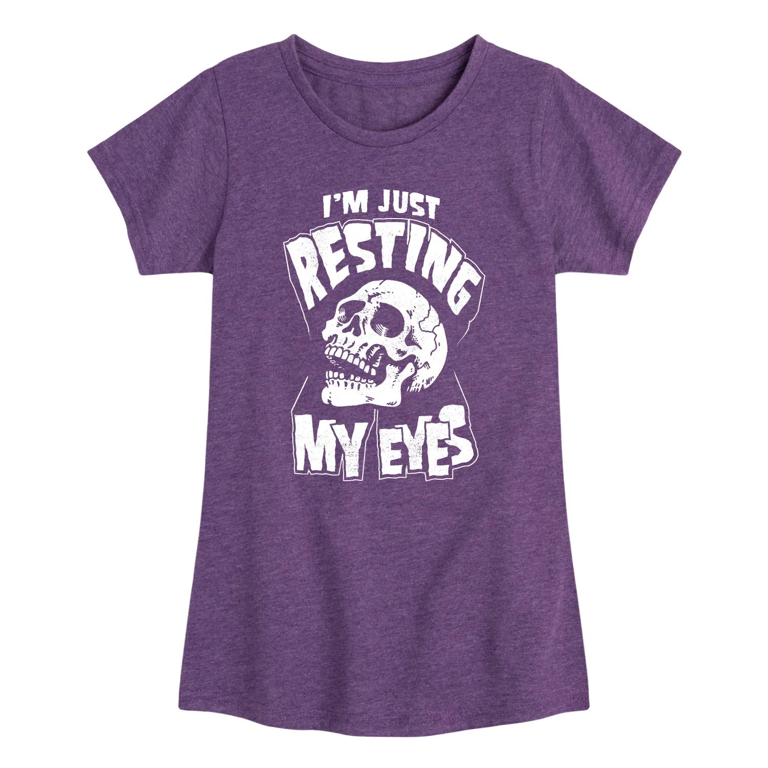 Instant Message - Resting My Eyes - Youth Girls Short Sleeve T-Shirt - Image 3