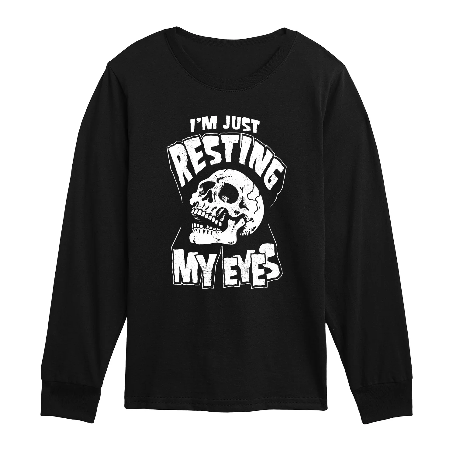 Instant Message - Resting My Eyes - Youth Long Sleeve Graphic T-Shirt