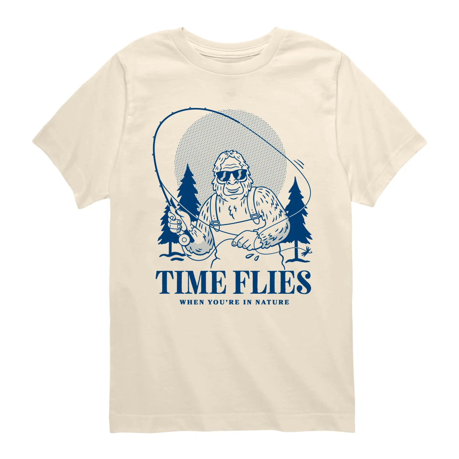 Instant Message - Time Flies Sasquatch - Youth Short Sleeve Graphic T-Shirt - Image 3