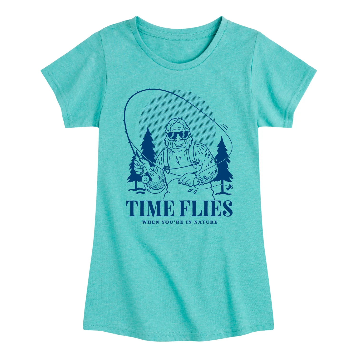 Instant Message - Time Flies Sasquatch - Youth Girls Short Sleeve T-Shirt - Image 4