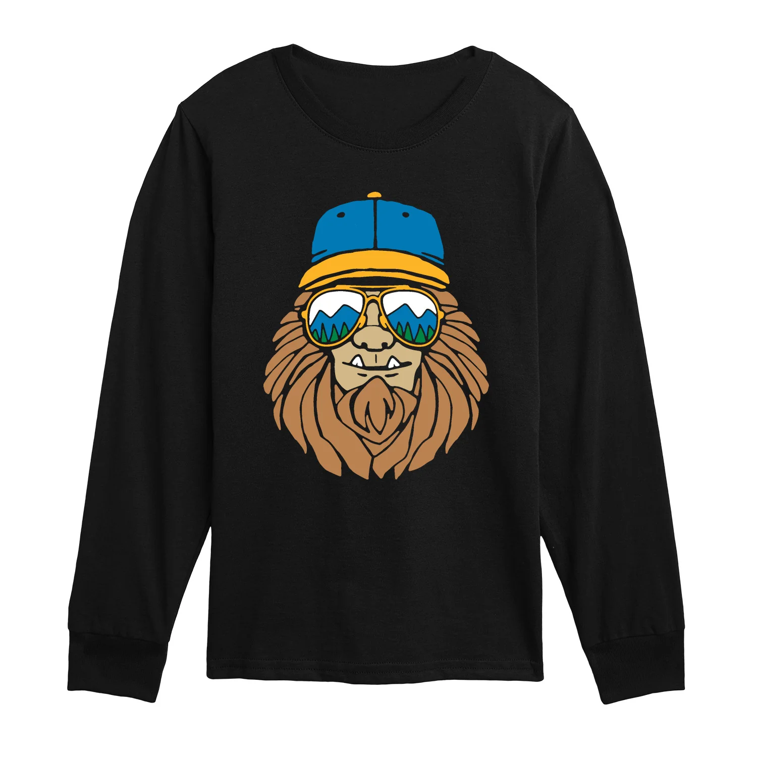 Instant Message - Sasquatch Sunglasses - Youth Long Sleeve Graphic T-Shirt