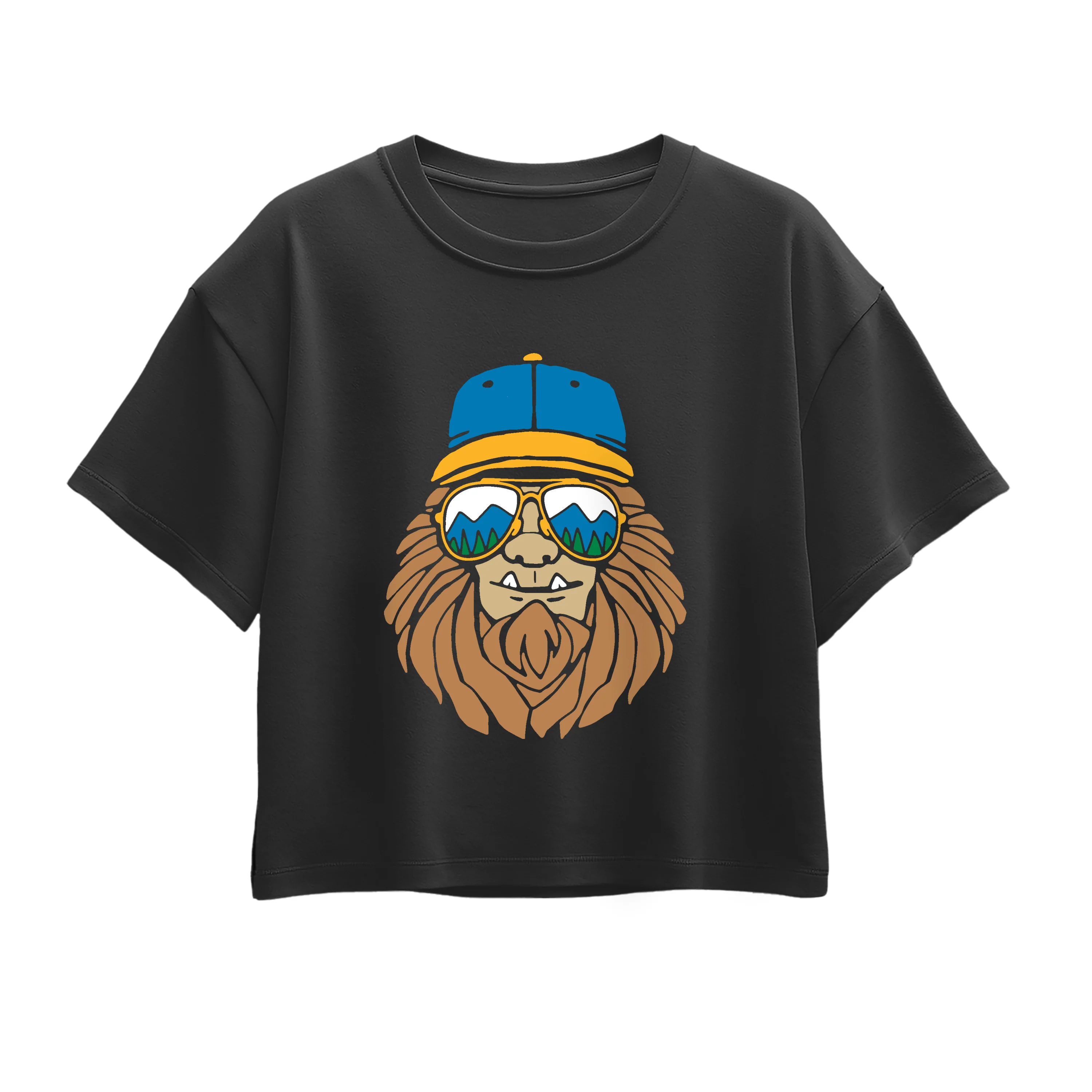 Instant Message - Sasquatch Sunglasses - Youth Girl Short Sleeve Boxy Tee