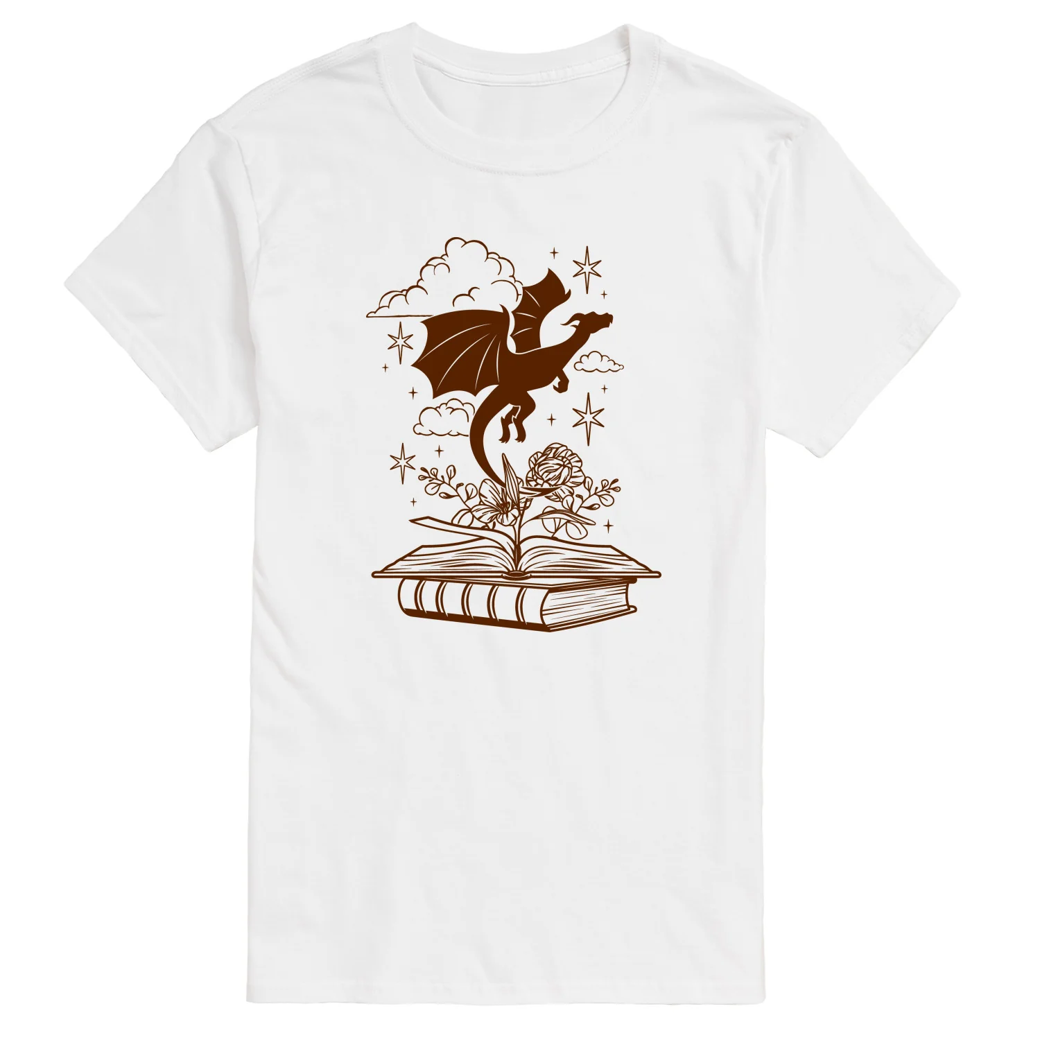 Instant Message - Dragon Flying Out Of Book - Men's Short Sleeve Graphic T-Shirt