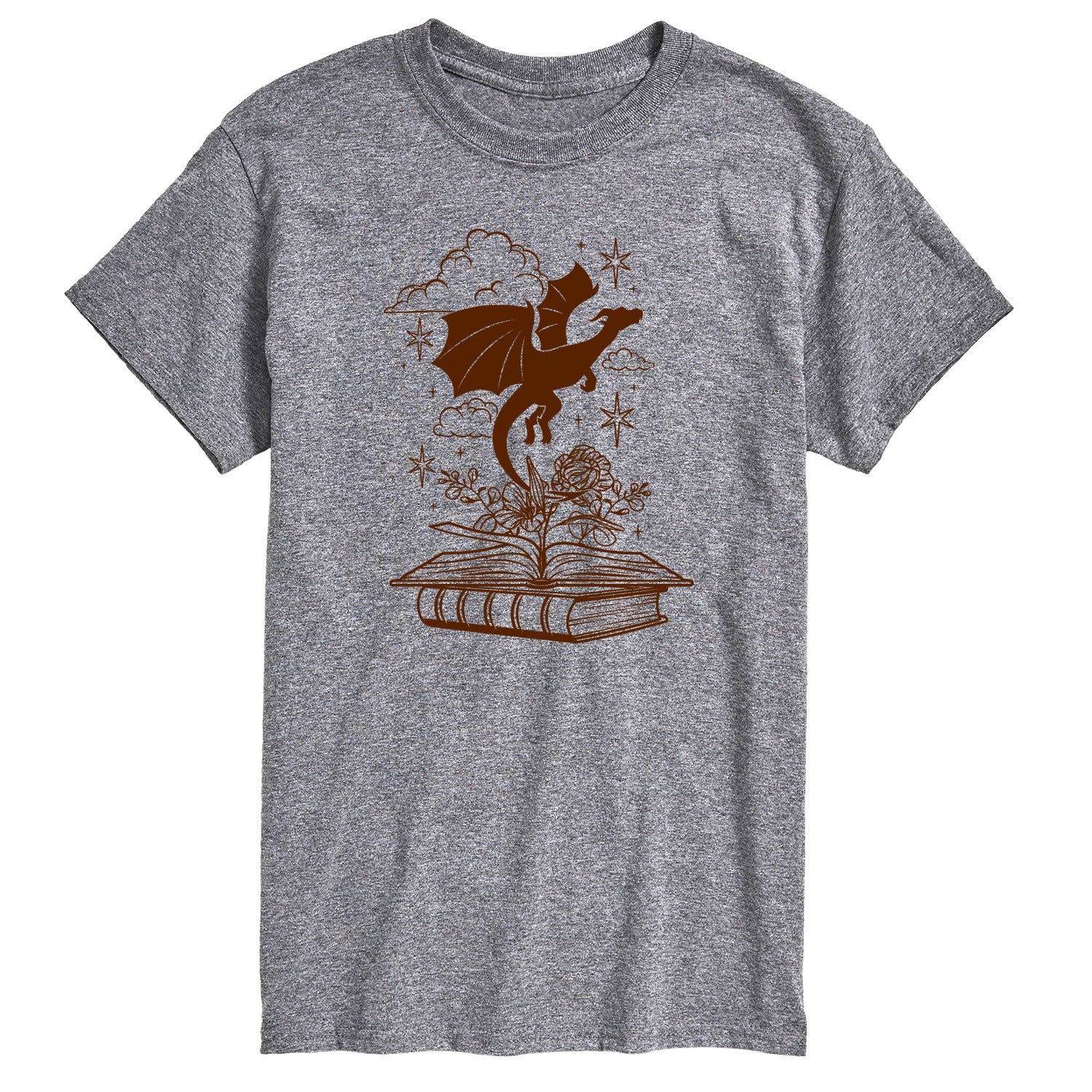 Instant Message - Dragon Flying Out Of Book - Men's Short Sleeve Graphic T-Shirt - Image 2