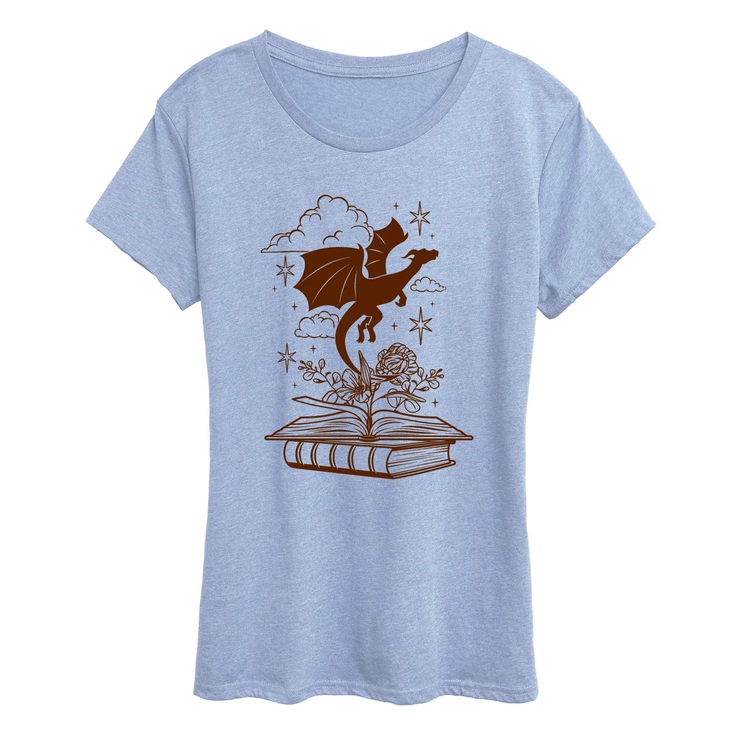 Instant Message - Dragon Flying Out Of Book - Women's Short Sleeve Graphic T-Shirt - Image 6