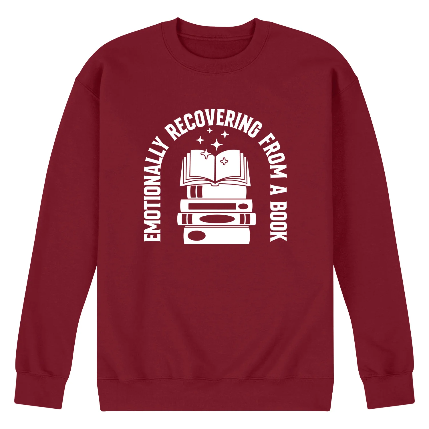 Instant Message - Emotionally Recovering From Book - Men's Crew Fleece Sweatshirt - Image 2