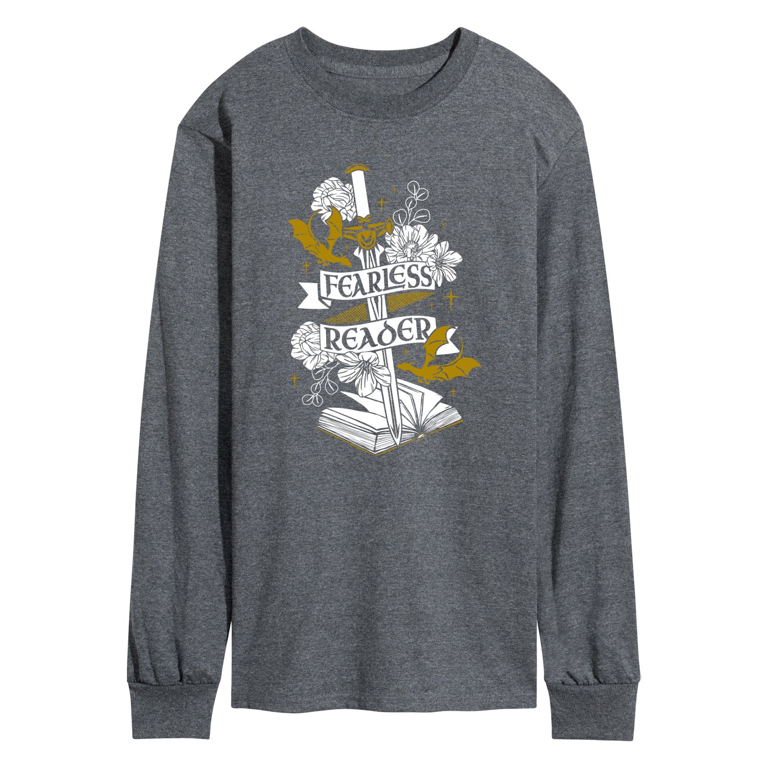 Instant Message - Fearless Reader - Men's Long Sleeve Graphic T-Shirt - Image 2