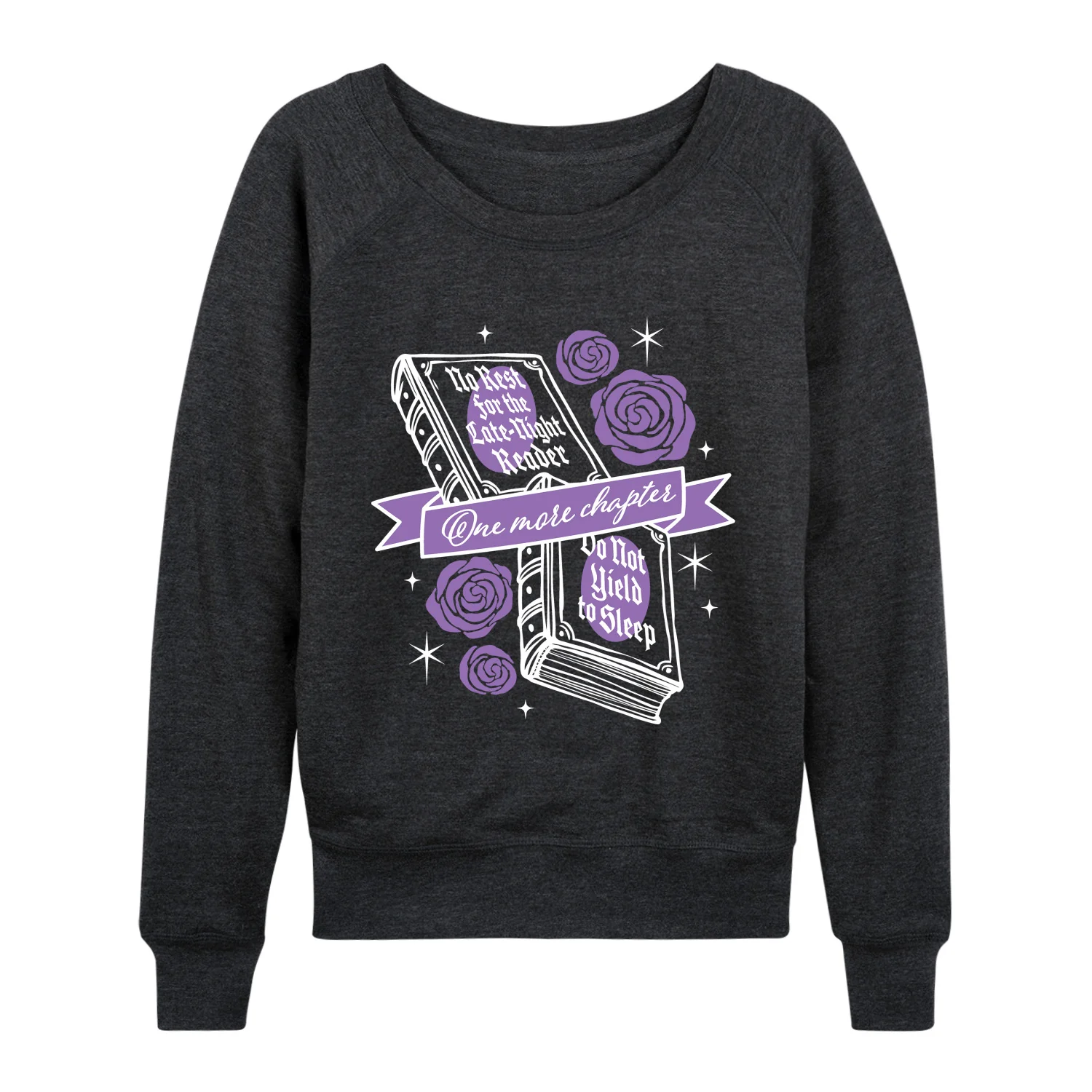 Instant Message - No Rest for the Late Night Reader - Women's French Terry Long Sleeve Pullover - Image 2