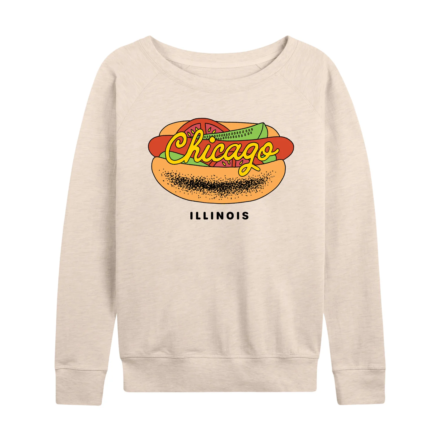 Instant Message - Chicago Dog - Women's French Terry Long Sleeve Pullover