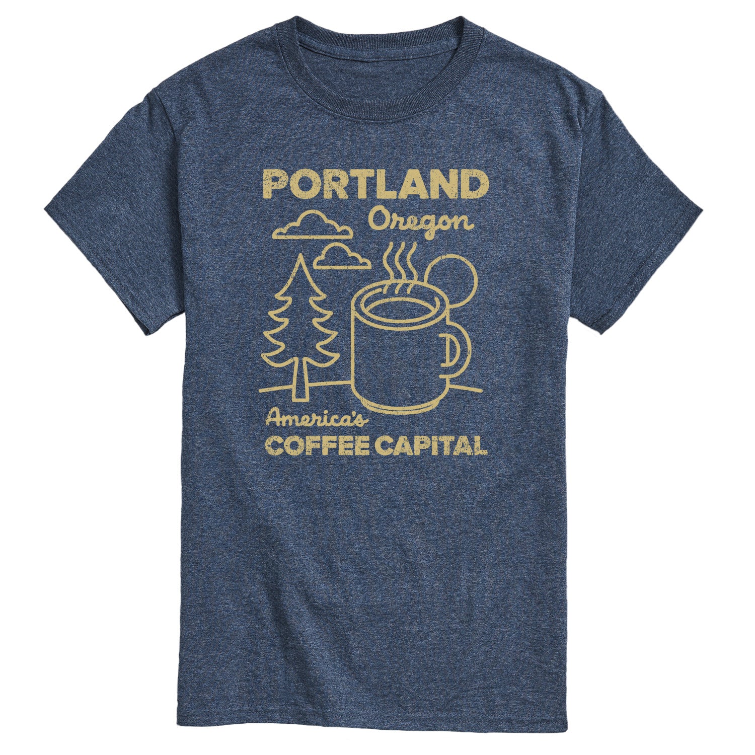 Instant Message - Portland Coffee - Men's Short Sleeve Graphic T-Shirt - Image 2