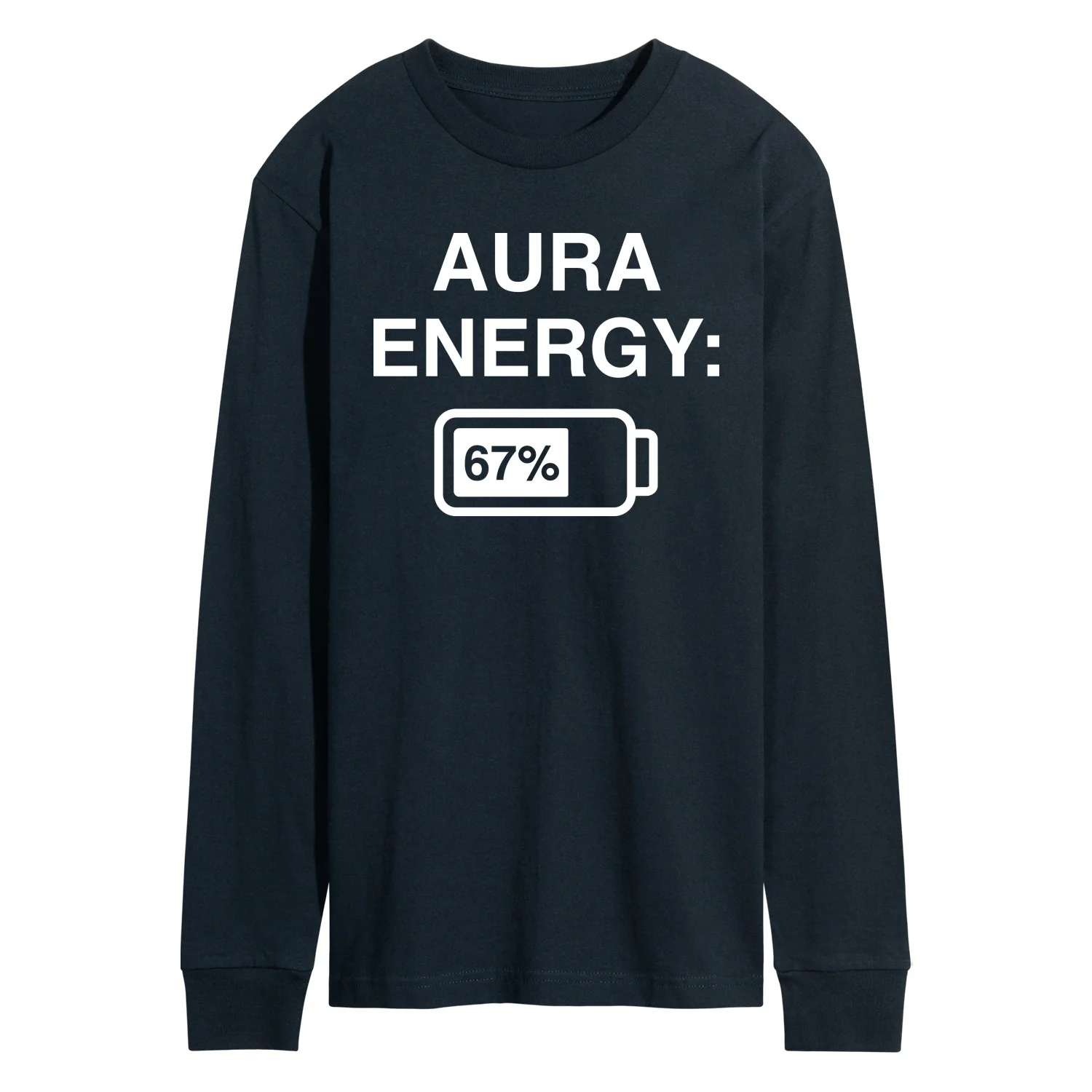 Instant Message - Aura Energy 67 - Men's Long Sleeve Graphic T-Shirt - Image 5