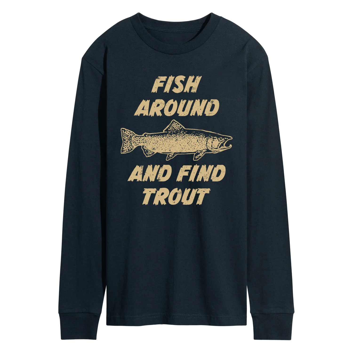 Instant Message - Fish Around - Men's Long Sleeve Graphic T-Shirt - Image 3