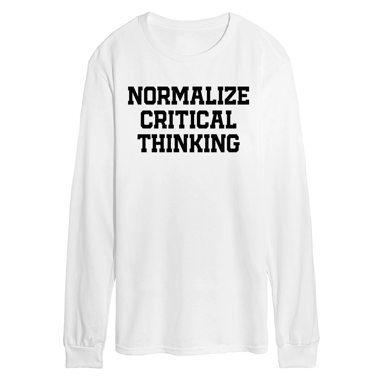 Instant Message - Normalize Critical Thinking - Men's Long Sleeve Graphic T-Shirt - Image 2
