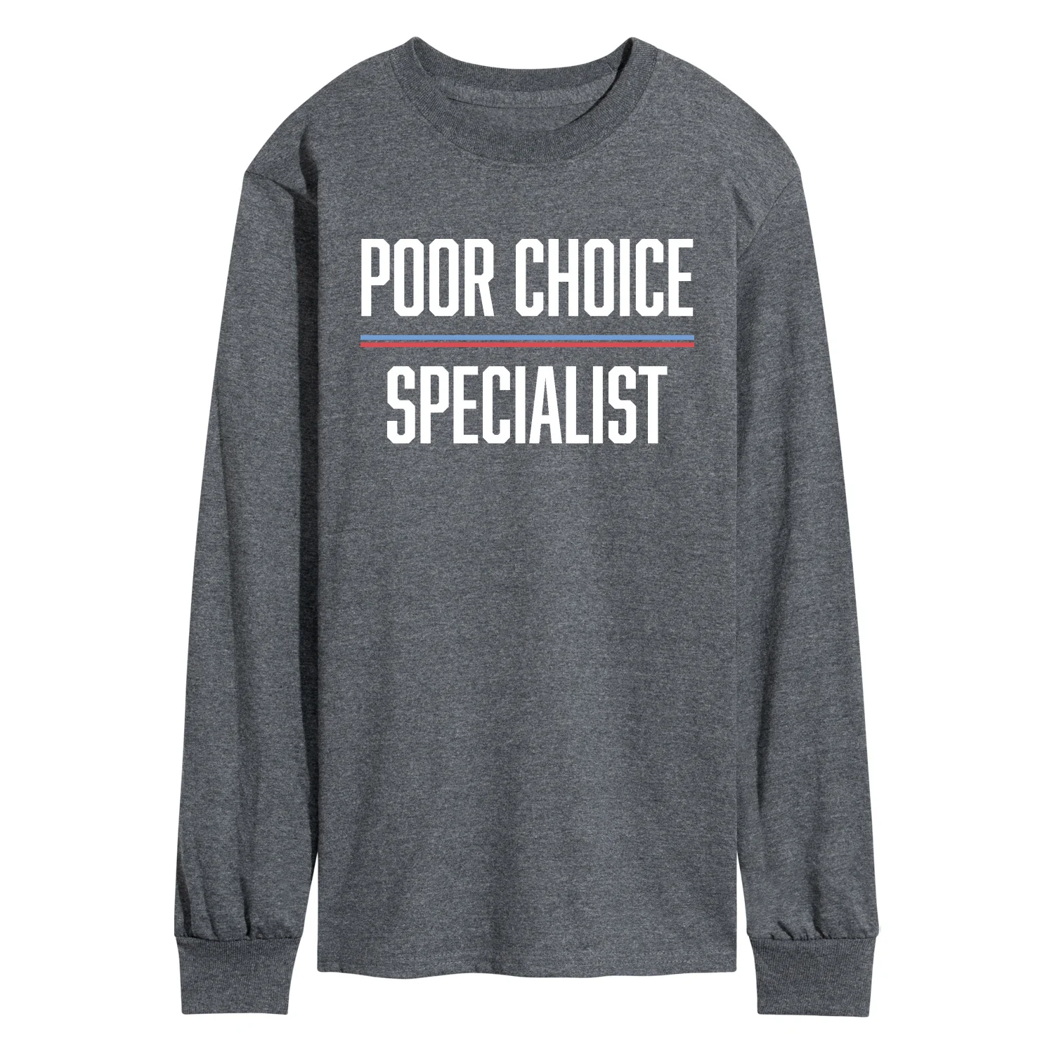 Instant Message - Poor Choice Specialist - Men's Long Sleeve Graphic T-Shirt - Image 2
