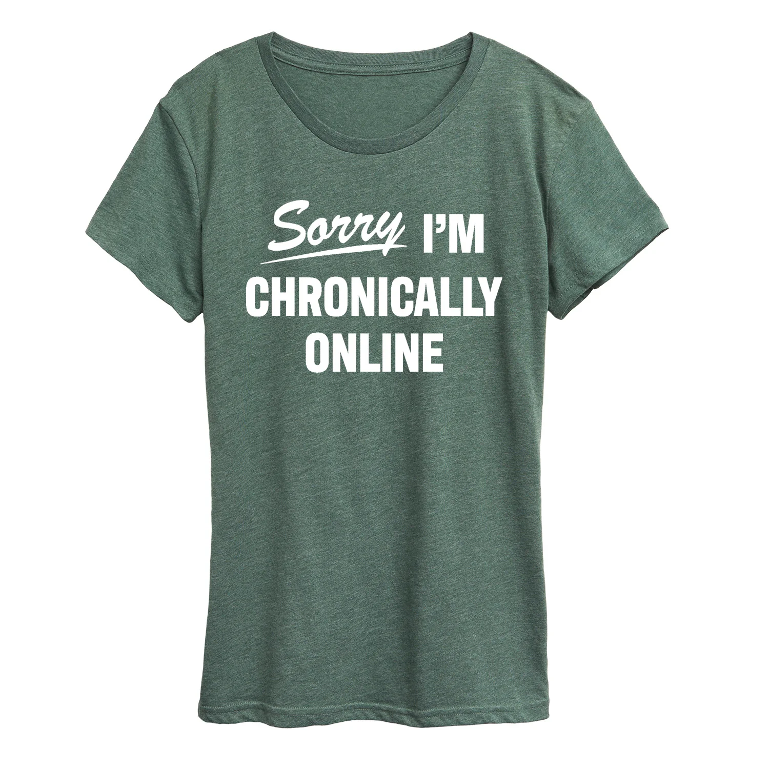 Instant Message - Sorry I'm Chronically Online - Women's Short Sleeve Graphic T-Shirt - Image 8
