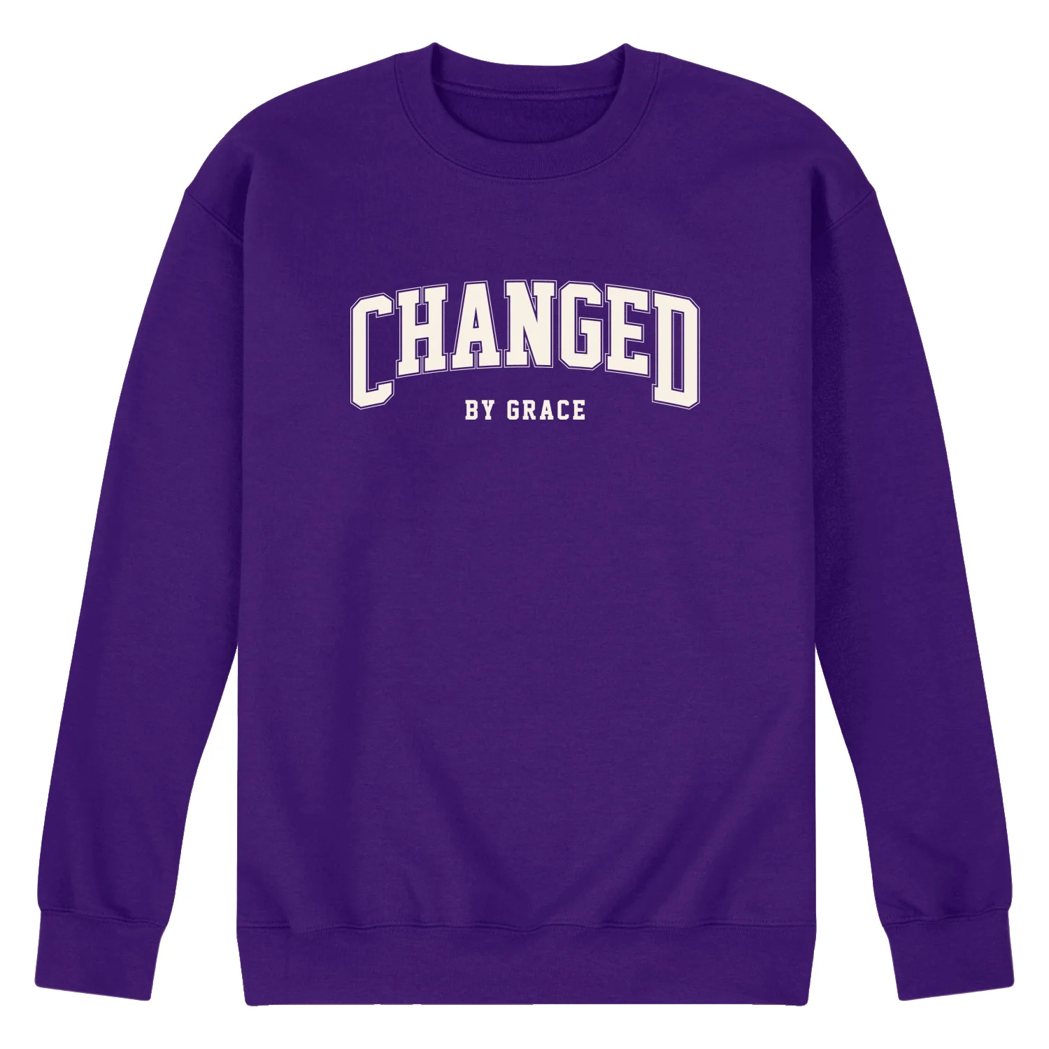 Instant Message - Changed By Grace Collegiate - Men's Long Sleeve Crew Fleece Sweatshirt - Image 4