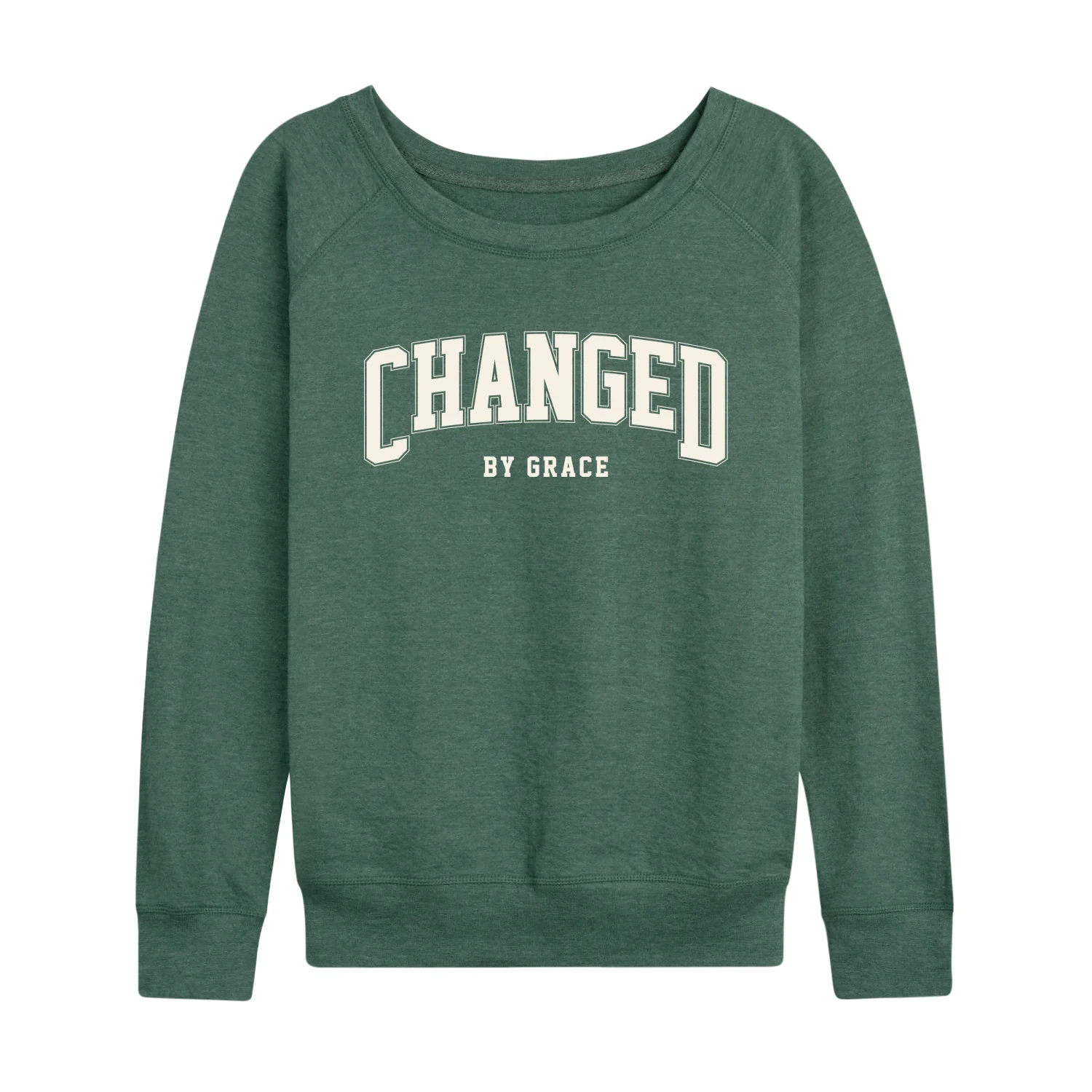 Instant Message - Changed By Grace Collegiate - Women's French Terry Long Sleeve Pullover - Image 5