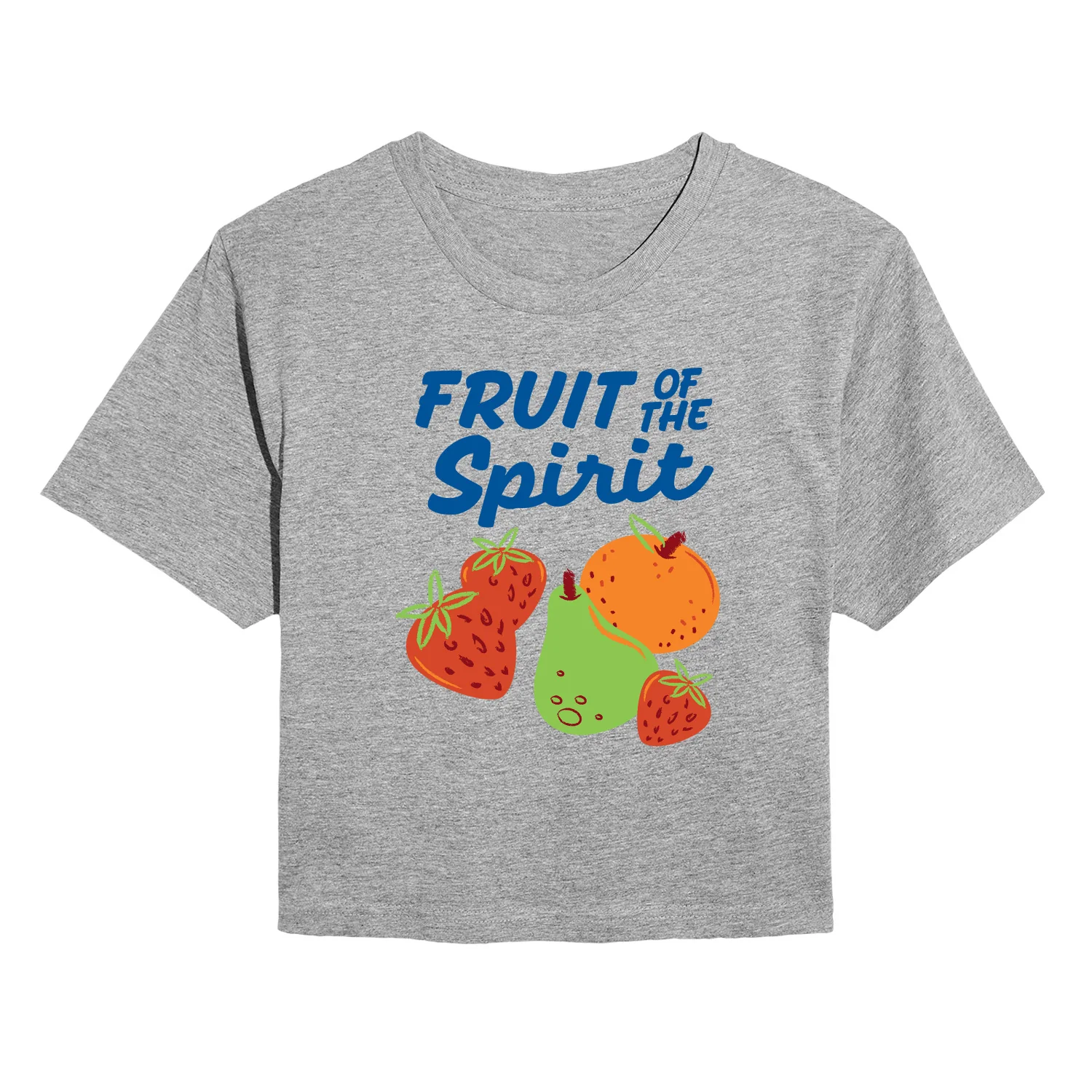 Instant Message - Fruit Of The Spirit - Juniors Cropped Short Sleeve Graphic T-Shirt - Image 2