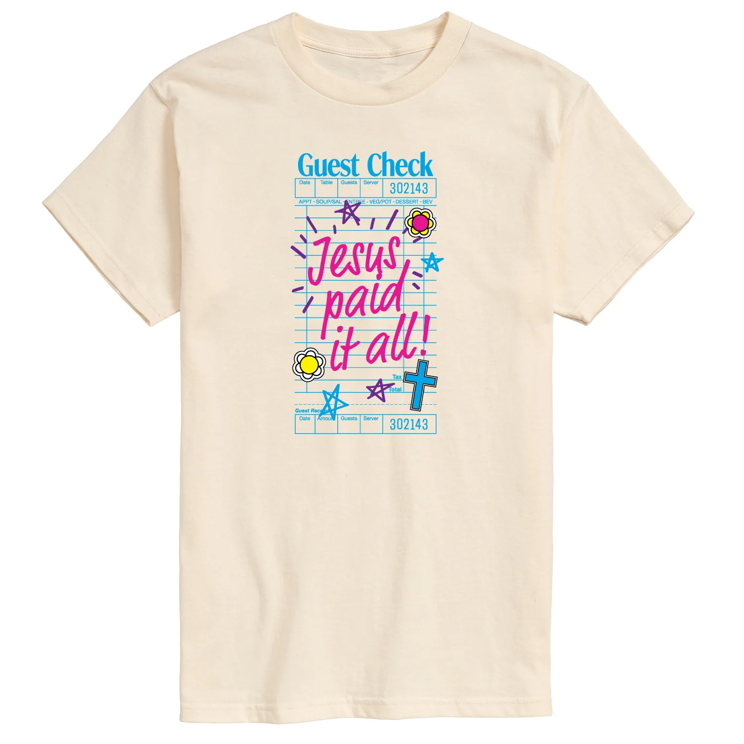 Instant Message - Jesus Paid It All - Men's Short Sleeve Graphic T-Shirt - Image 2