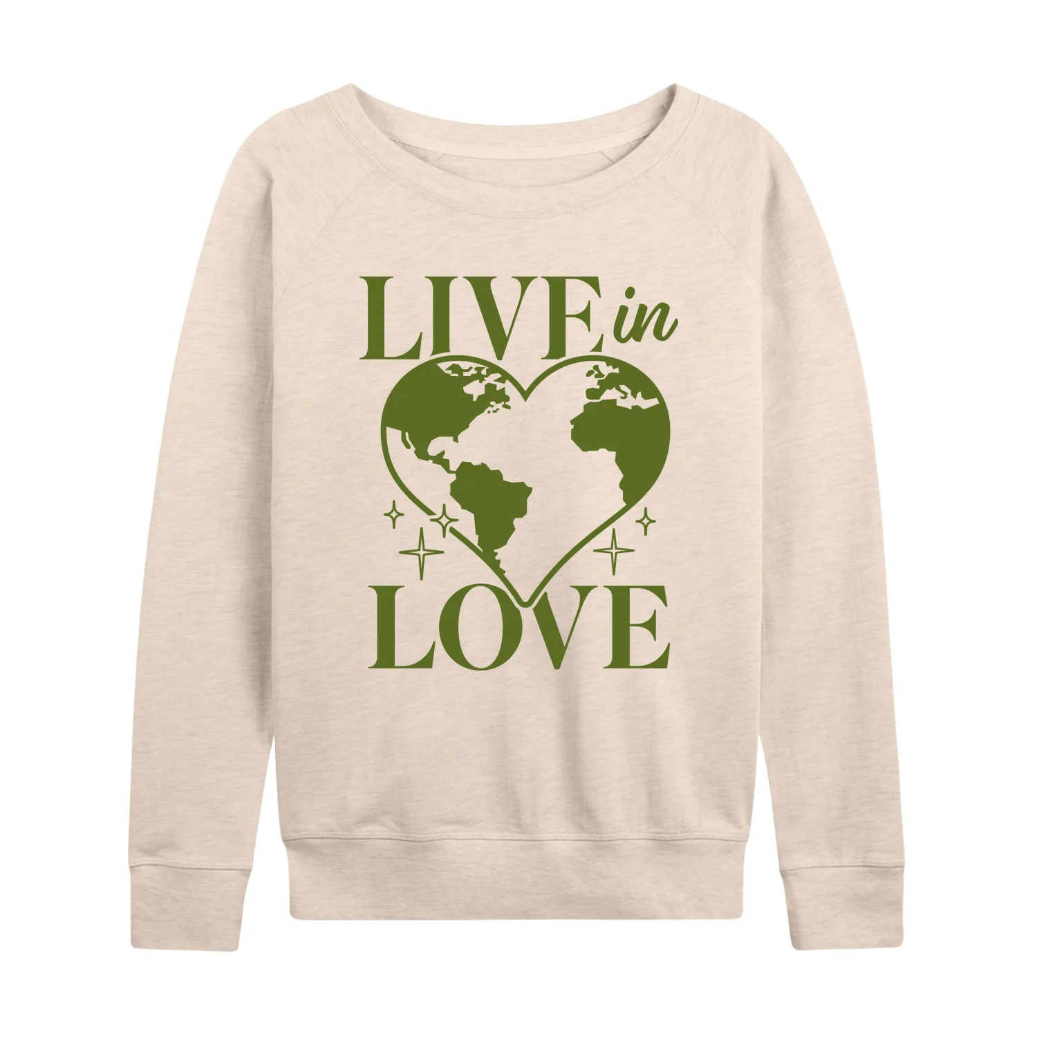 Instant Message - Live In Love - Women's French Terry Long Sleeve Pullover