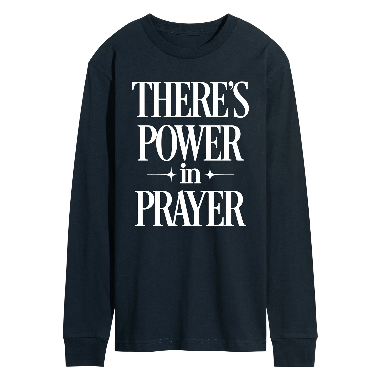 Instant Message - There's Power In Prayer - Men's Long Sleeve Graphic T-Shirt - Image 5