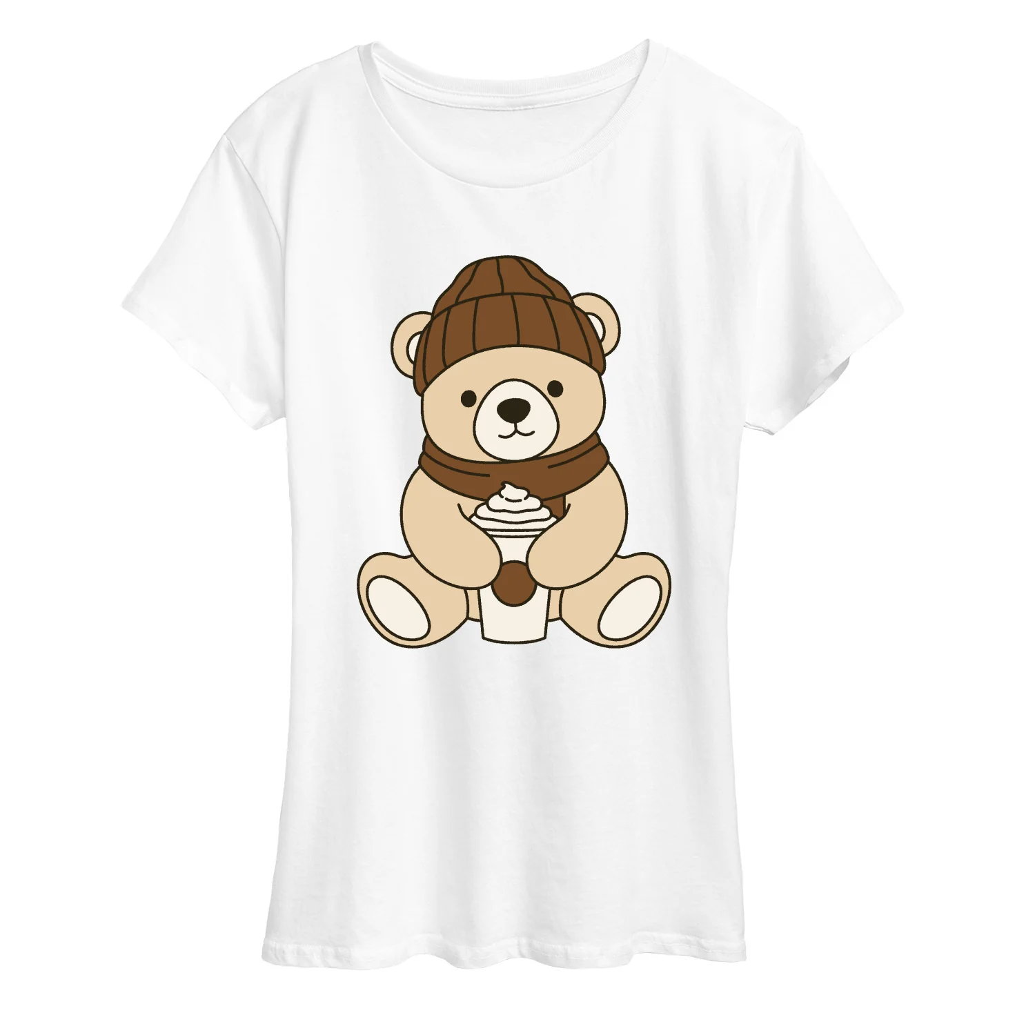 Instant Message - Coffee Bear - Women's Short Sleeve Graphic T-Shirt