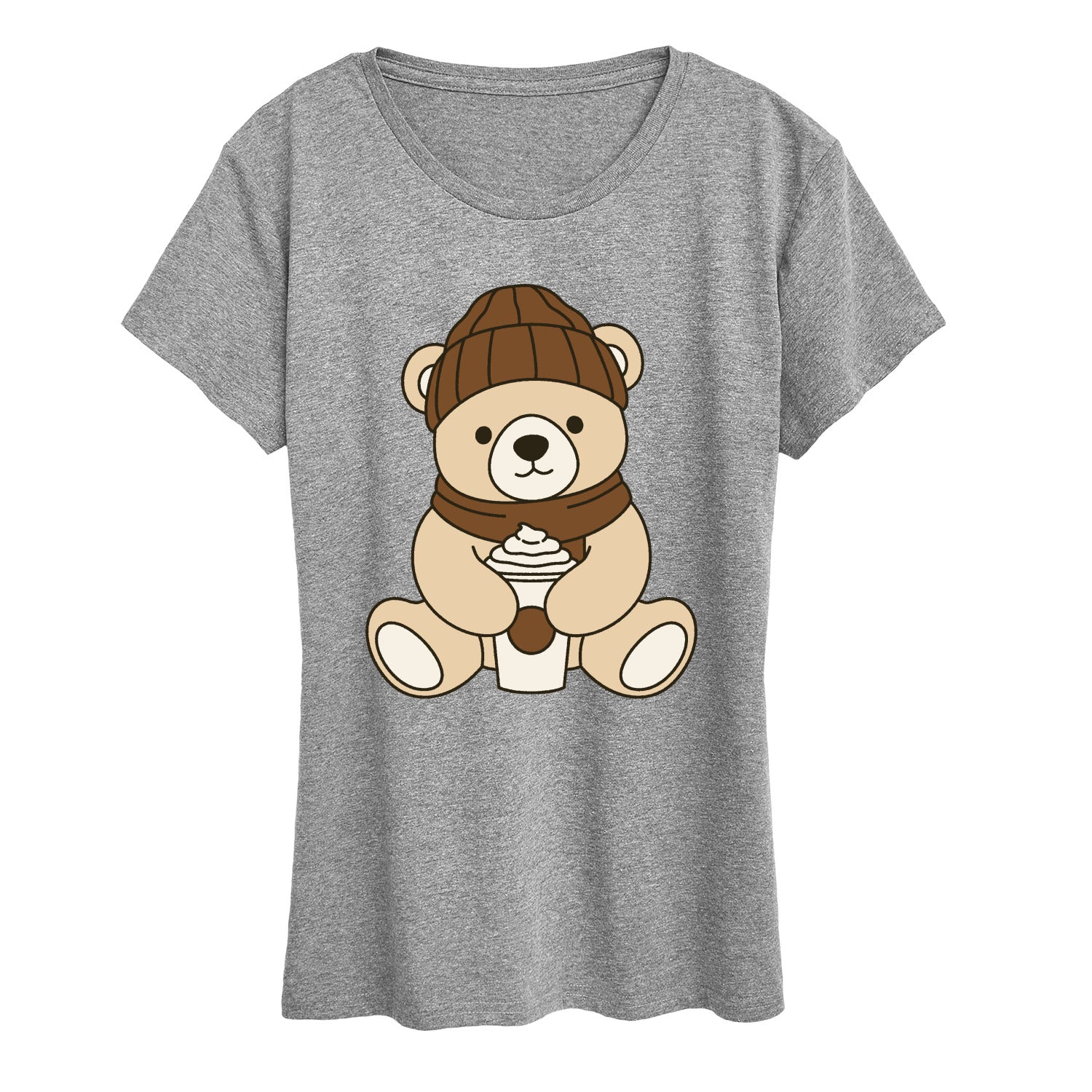 Instant Message - Coffee Bear - Women's Short Sleeve Graphic T-Shirt - Image 4
